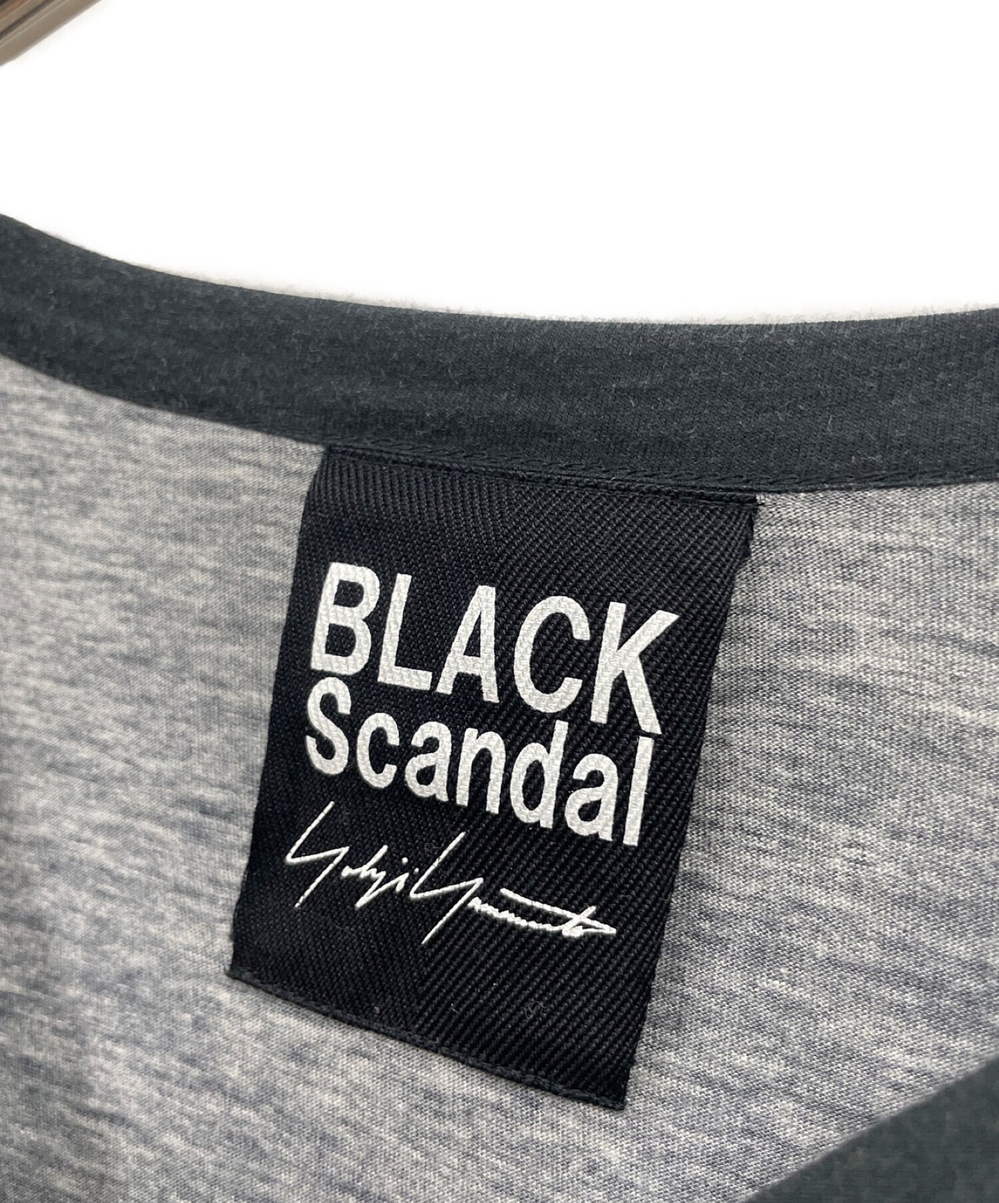 [Pre-owned] BLACK Scandal Yohji Yamamoto UCHIDA Print Long sleeve Round neck T-shirt HN-T23-274