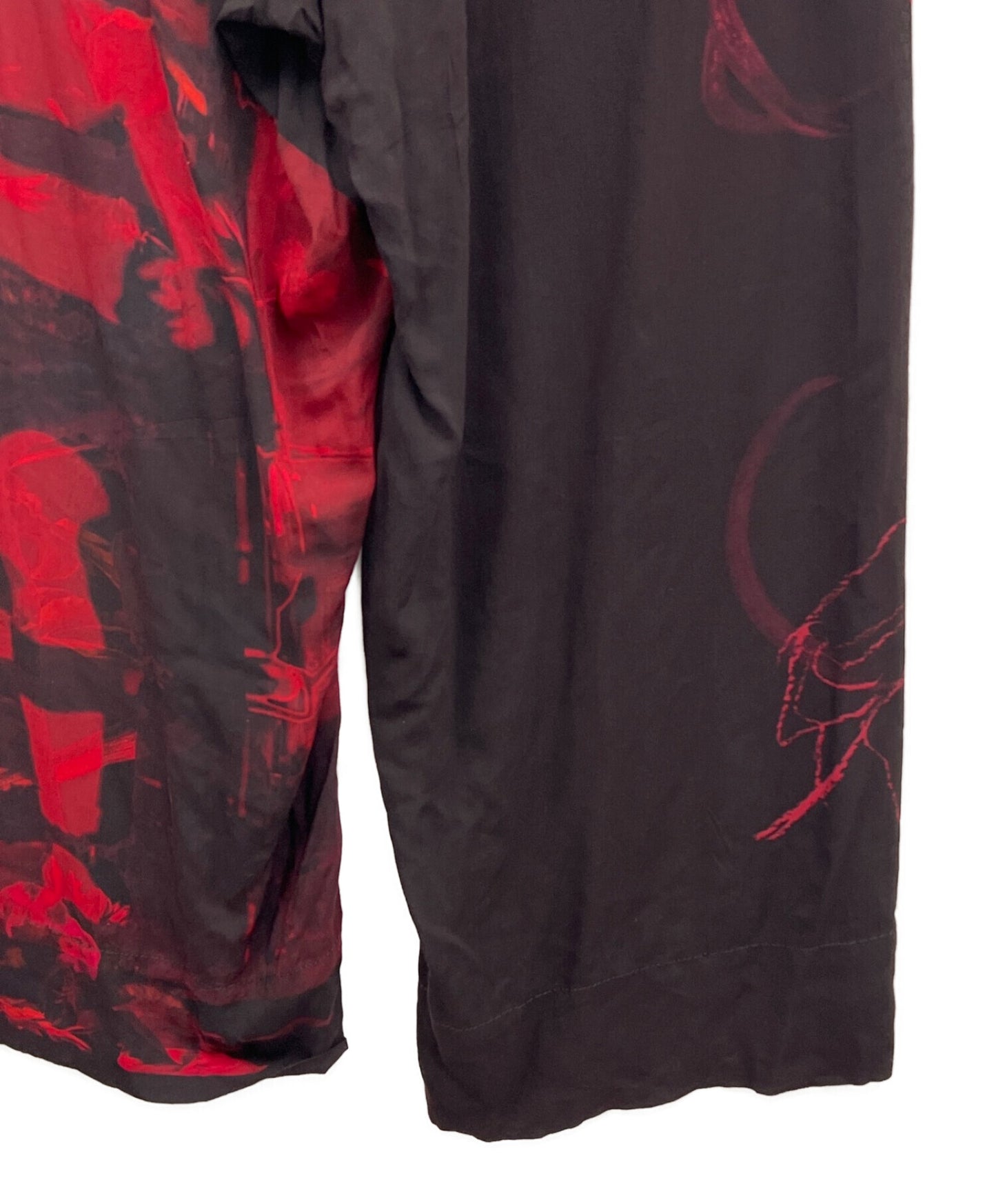 yohji yamamoto 왼쪽과 오른쪽에 별도의 패턴과 함께 Homme Red Print P를 부어 HH-P81-811