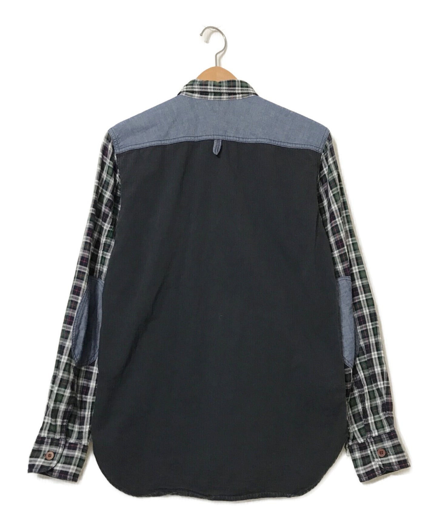 Comme des Garcons Junya Watanabe Man Yarn-Dyed Twill Check Herringbone 셔츠 WN-B026