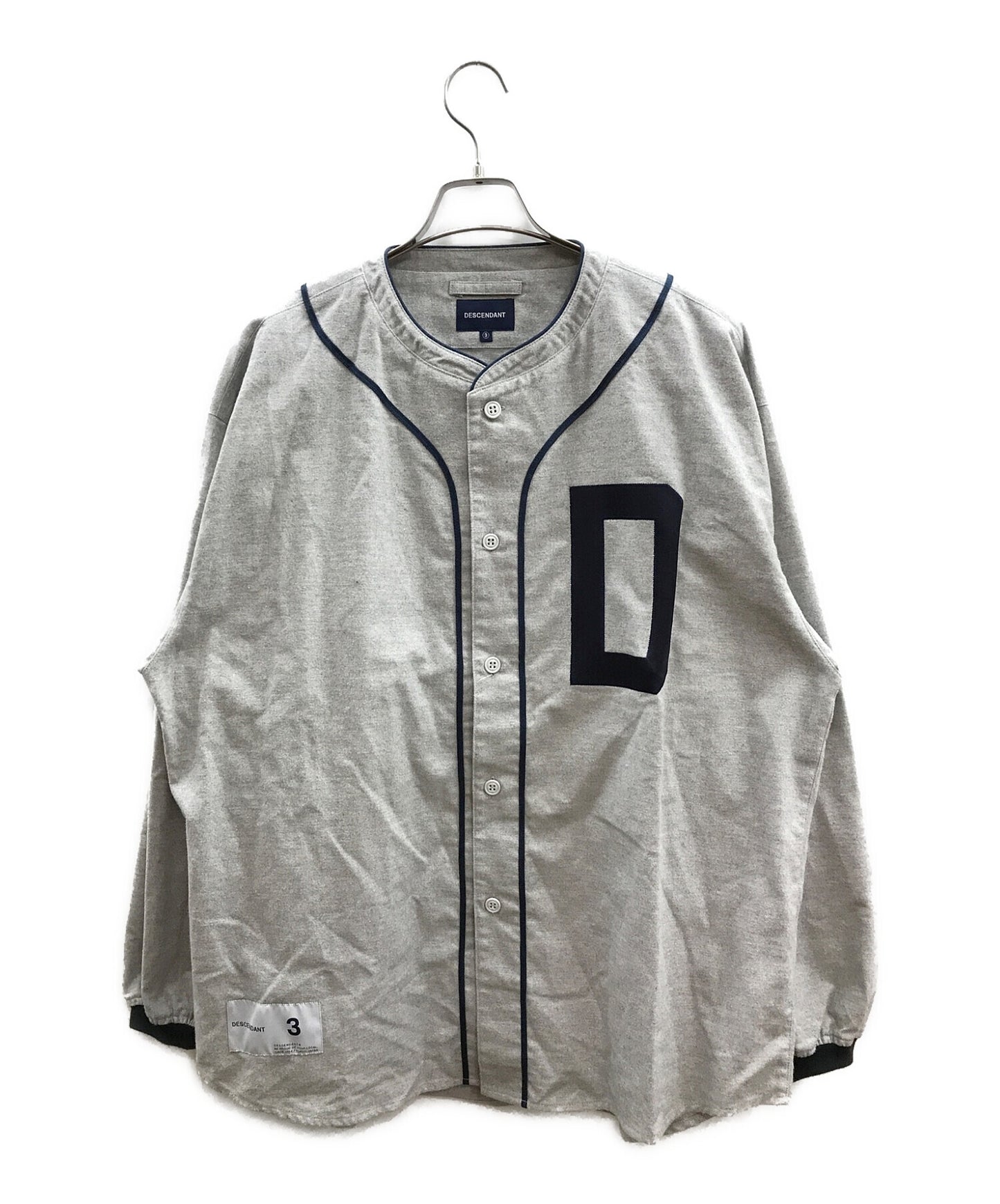 Pre-owned] DESCENDANT Cotton Flannel Shirt/Baseball Shirt/BLEEK 