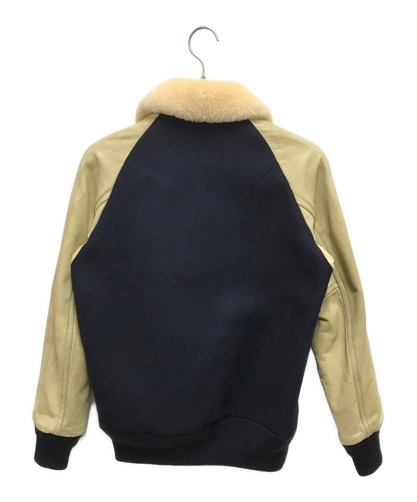 [Pre-owned] n(n) by NUMBER (N)INE Mouton Donkey Varsity Jacket/Boa Jacket