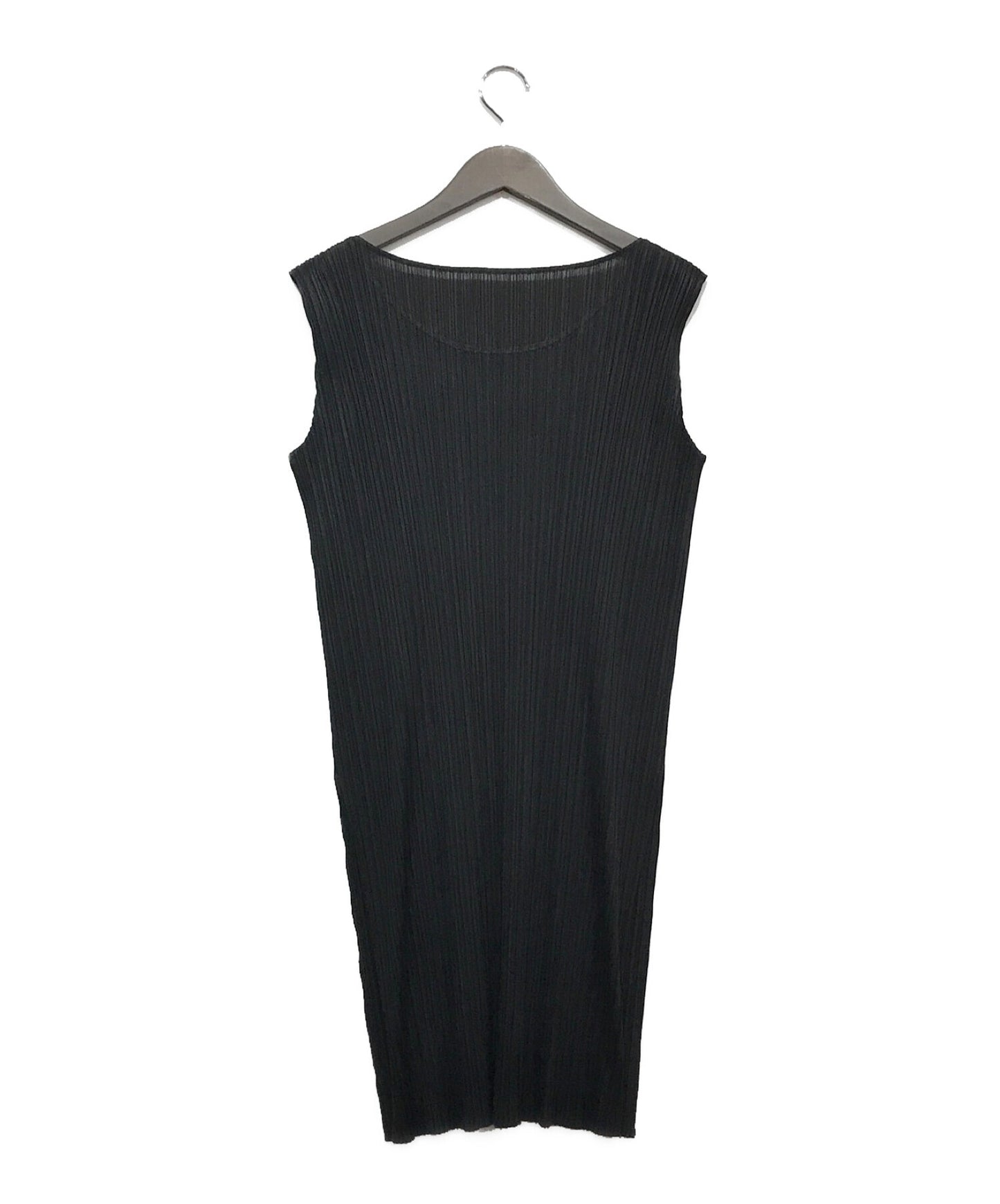 [Pre-owned] PLEATS PLEASE Flocked Print Sleeveless Dress PP53-JK743