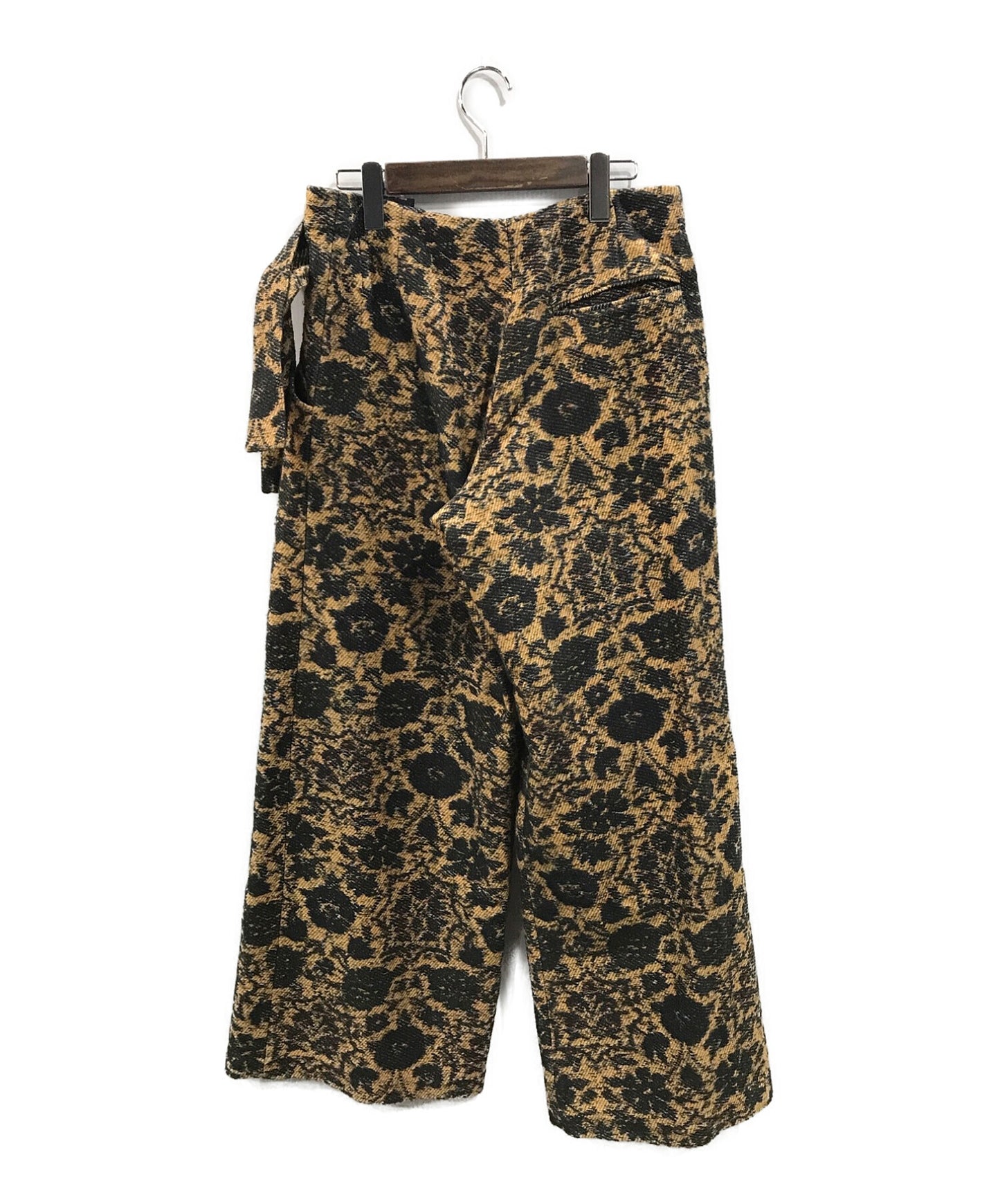 [Pre-owned] Y's 15AW Floral Pattern Belted Wide Pants YR-P02-013