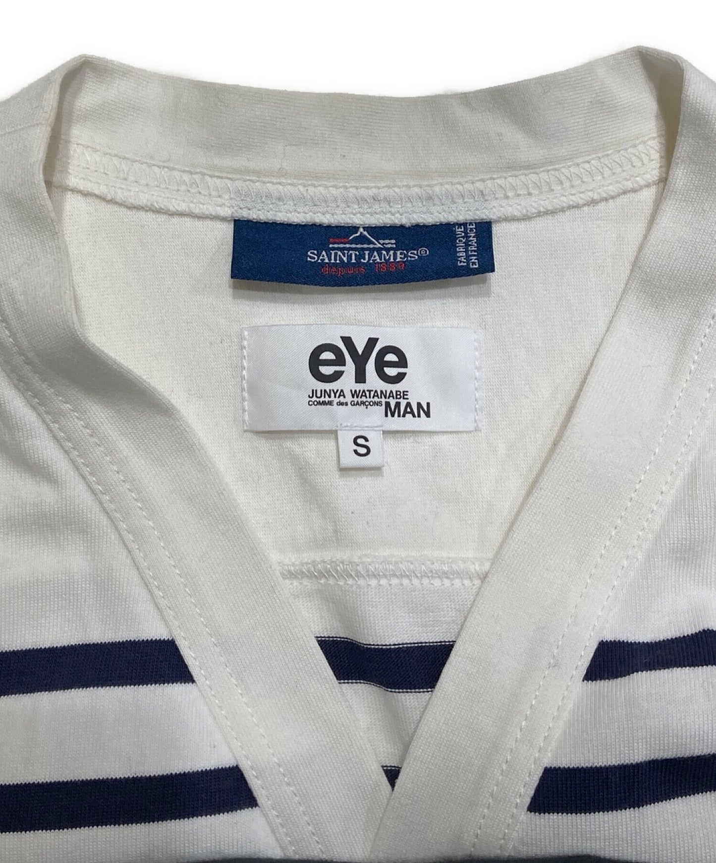 Eye Comme des Garcons Junyawatanabe Man Cotton Striped Cardigan We-T901