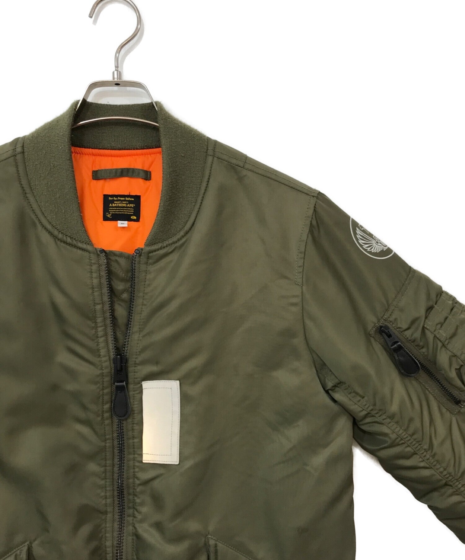 A BATHING APE REFLECTOR SHARK MA-1 JACKET 001hje801021x