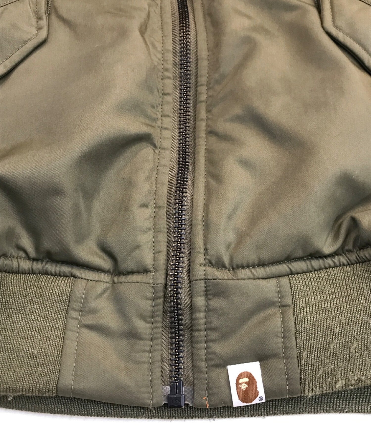 A BATHING APE REFLECTOR SHARK MA-1 JACKET 001hje801021x