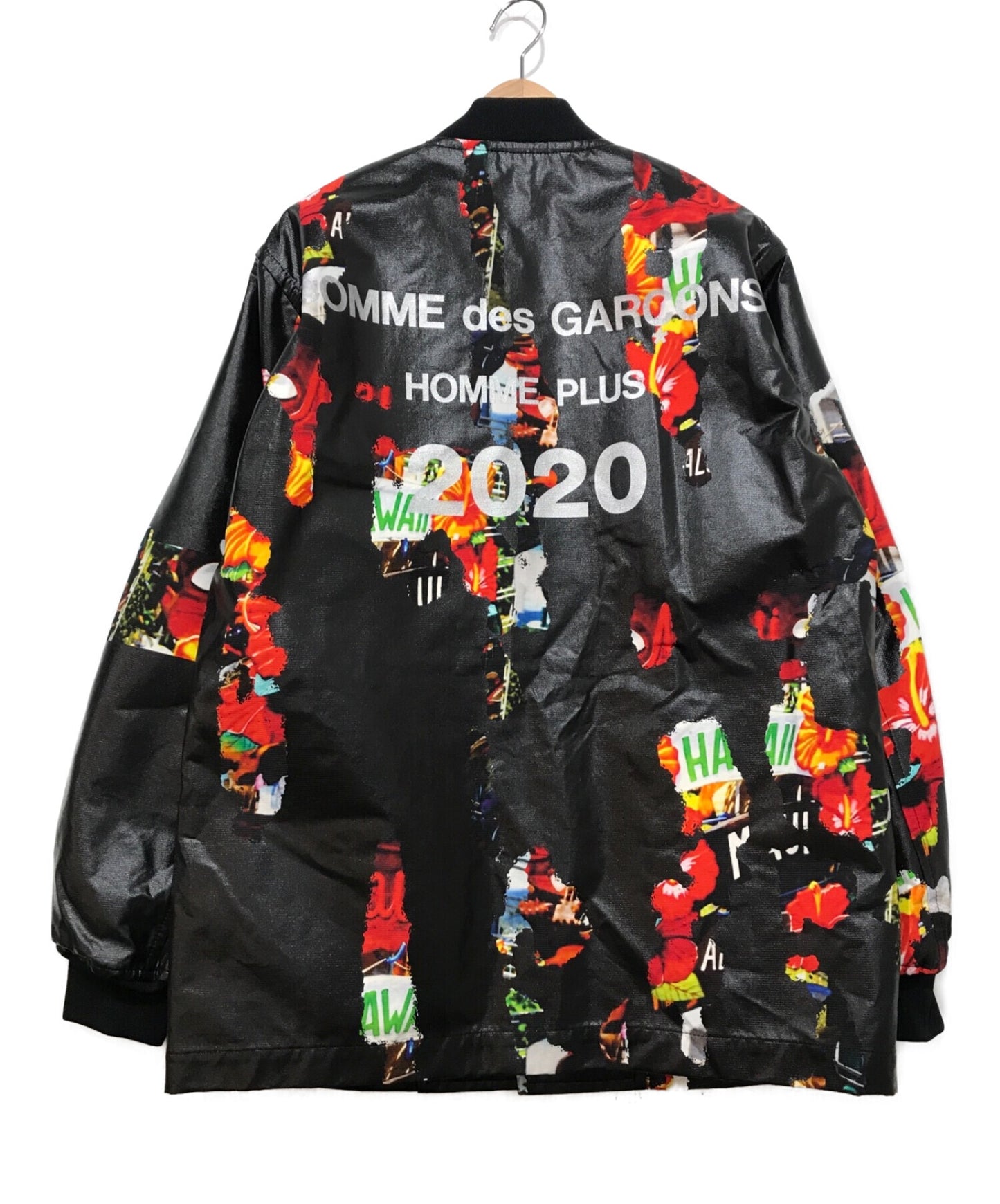 Comme des Garcons Homme加橡膠印刷教練夾克PE-J079