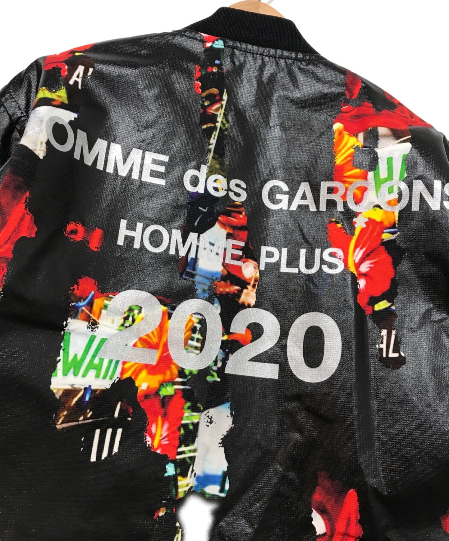 Comme des Garcons Homme加橡膠印刷教練夾克PE-J079