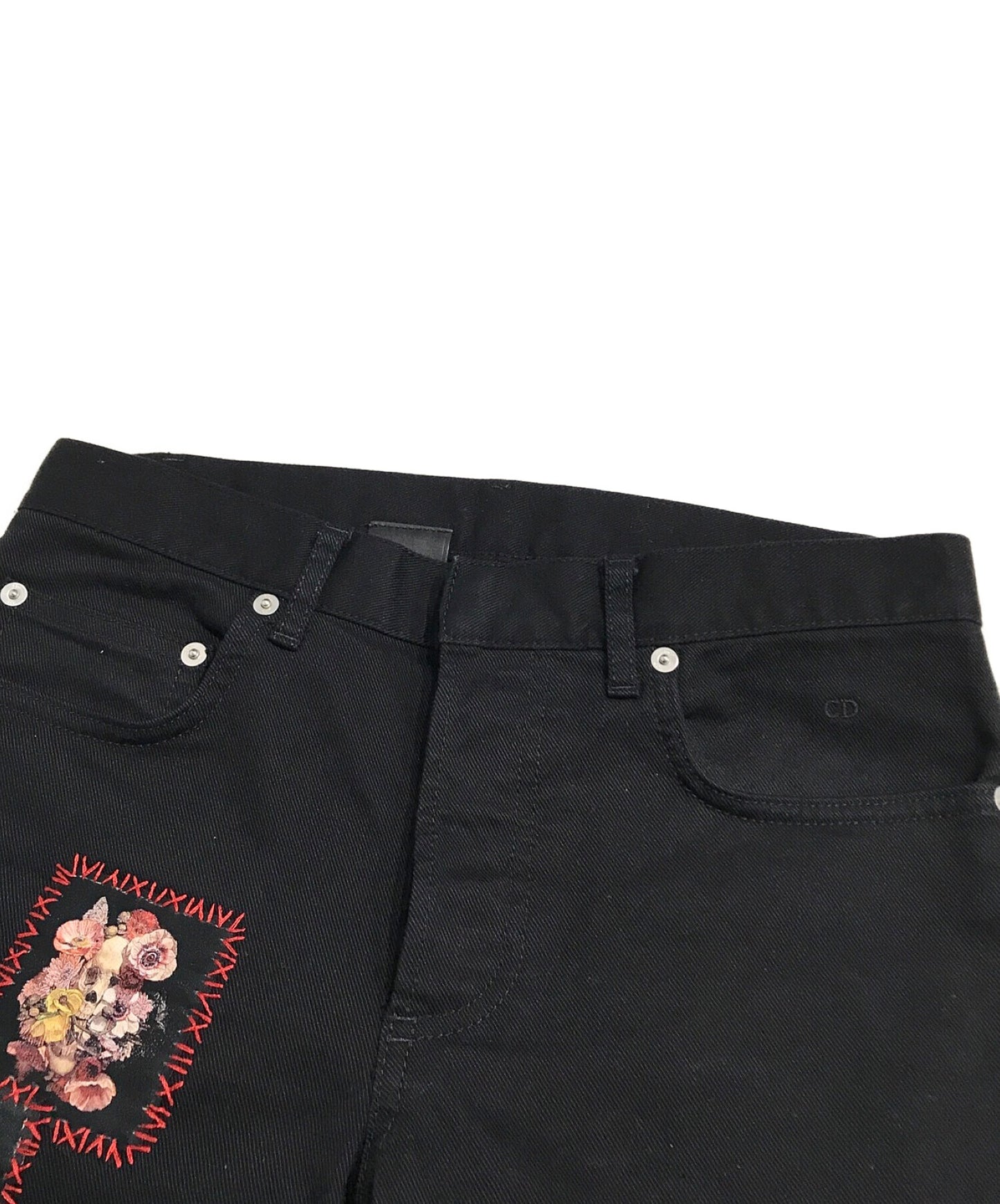 [Pre-owned] Dior Homme×Toru Kamei 17SS Vanitas Patch Skinny Pants 763d045k5894