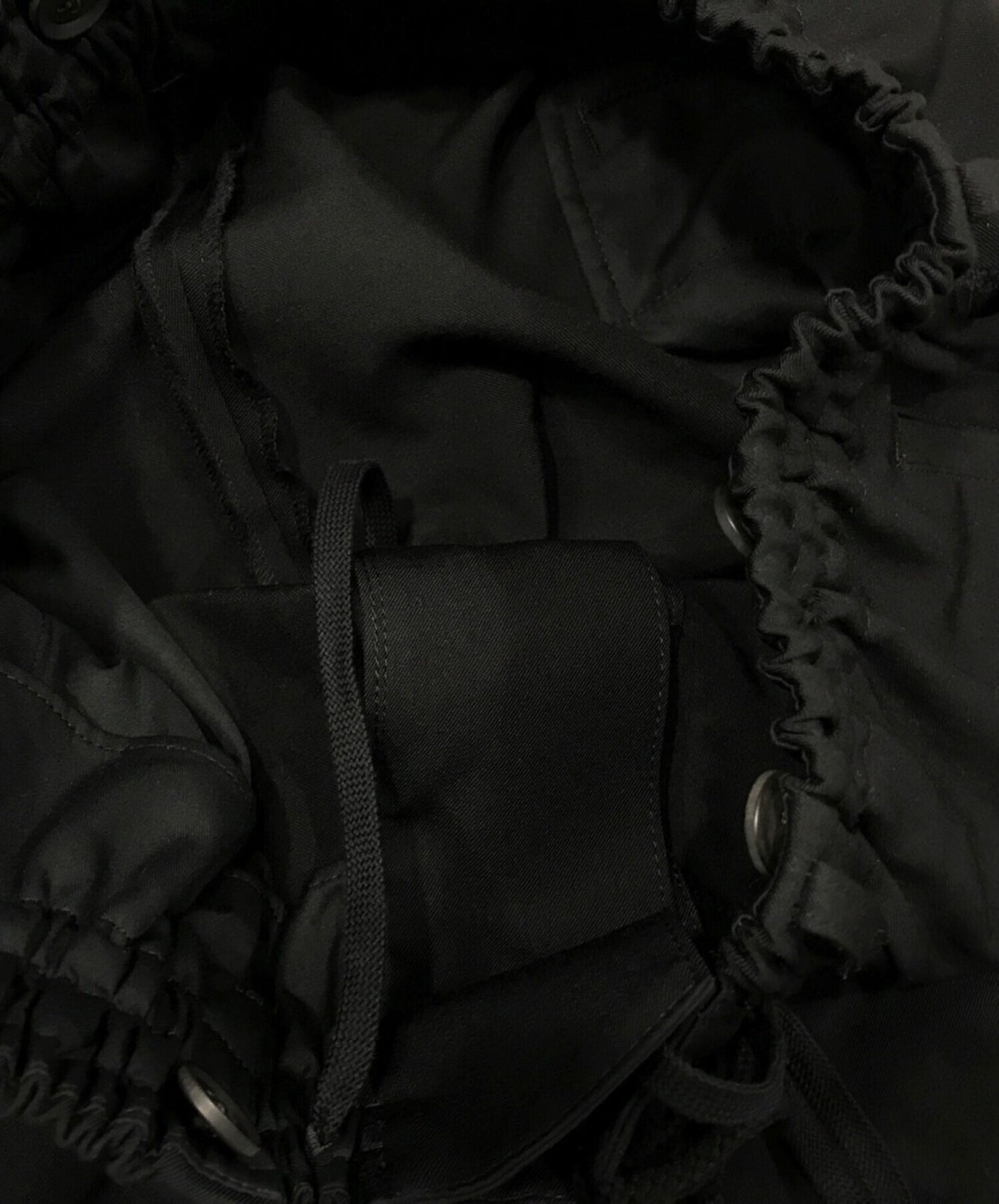 Yohji Yamamoto Lace-Up กางเกงพร้อมสายคู่เปิด HD-P56-100