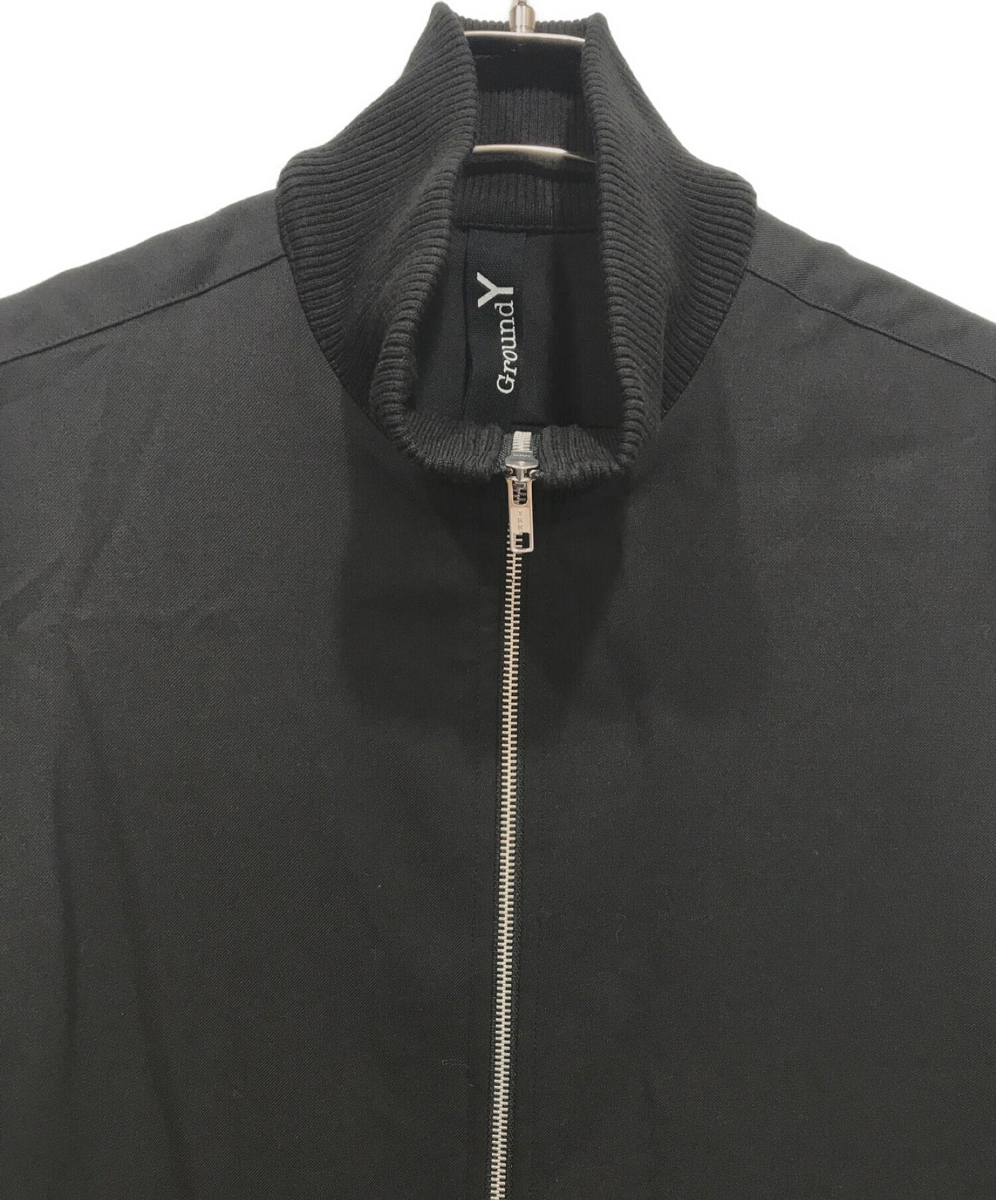 [Pre-owned] GROUND Y Collar rib Long shirt GC-B06-100