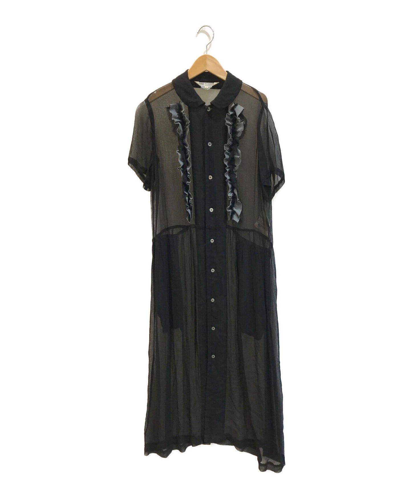 Comme des Garcons Comme des Garcons Sheer Frill Long Blouse Dress RM-O013