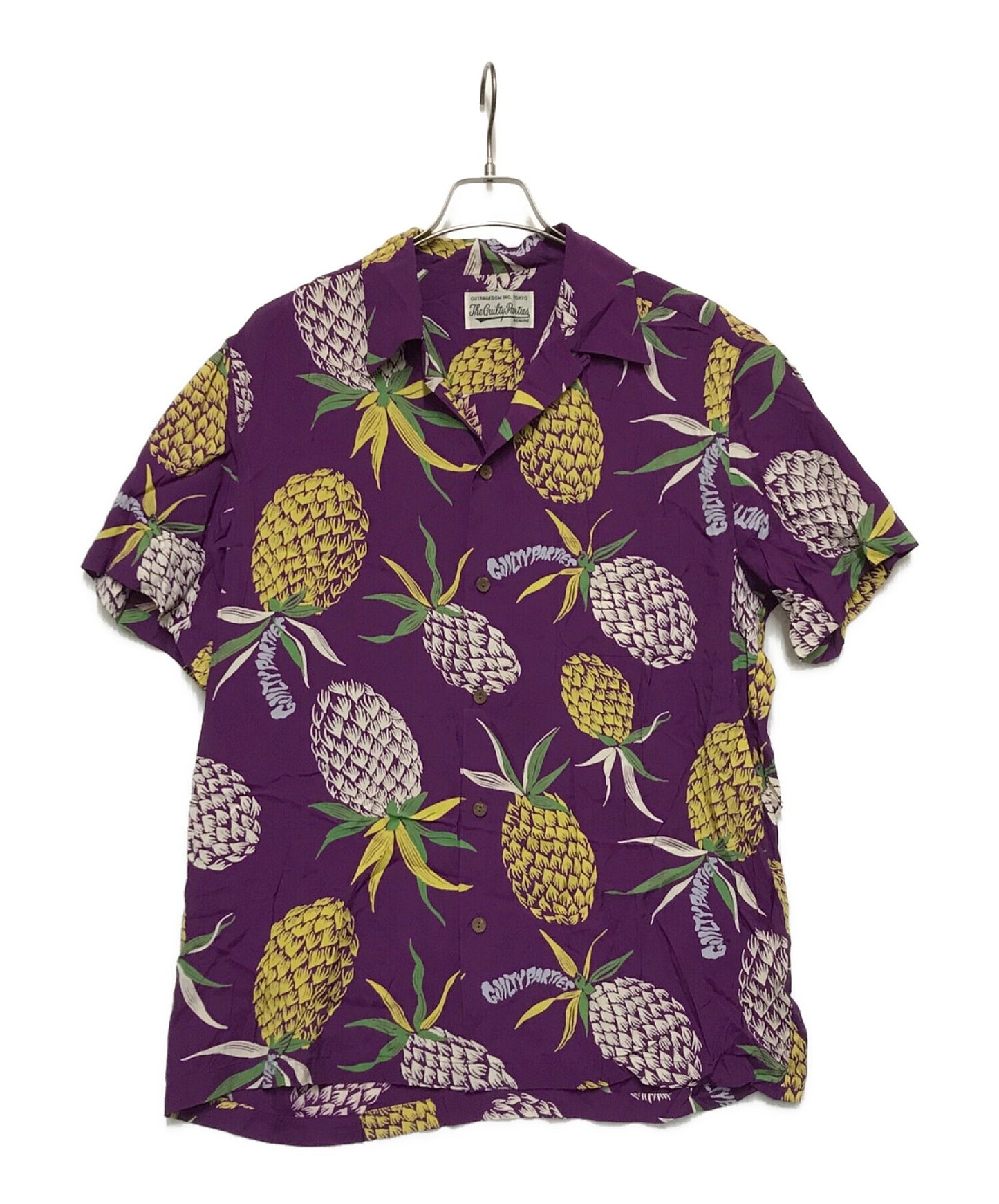 WACKO MARIA PINEAPPLE S/S HAWAIIAN SHIRT Open collar shirt