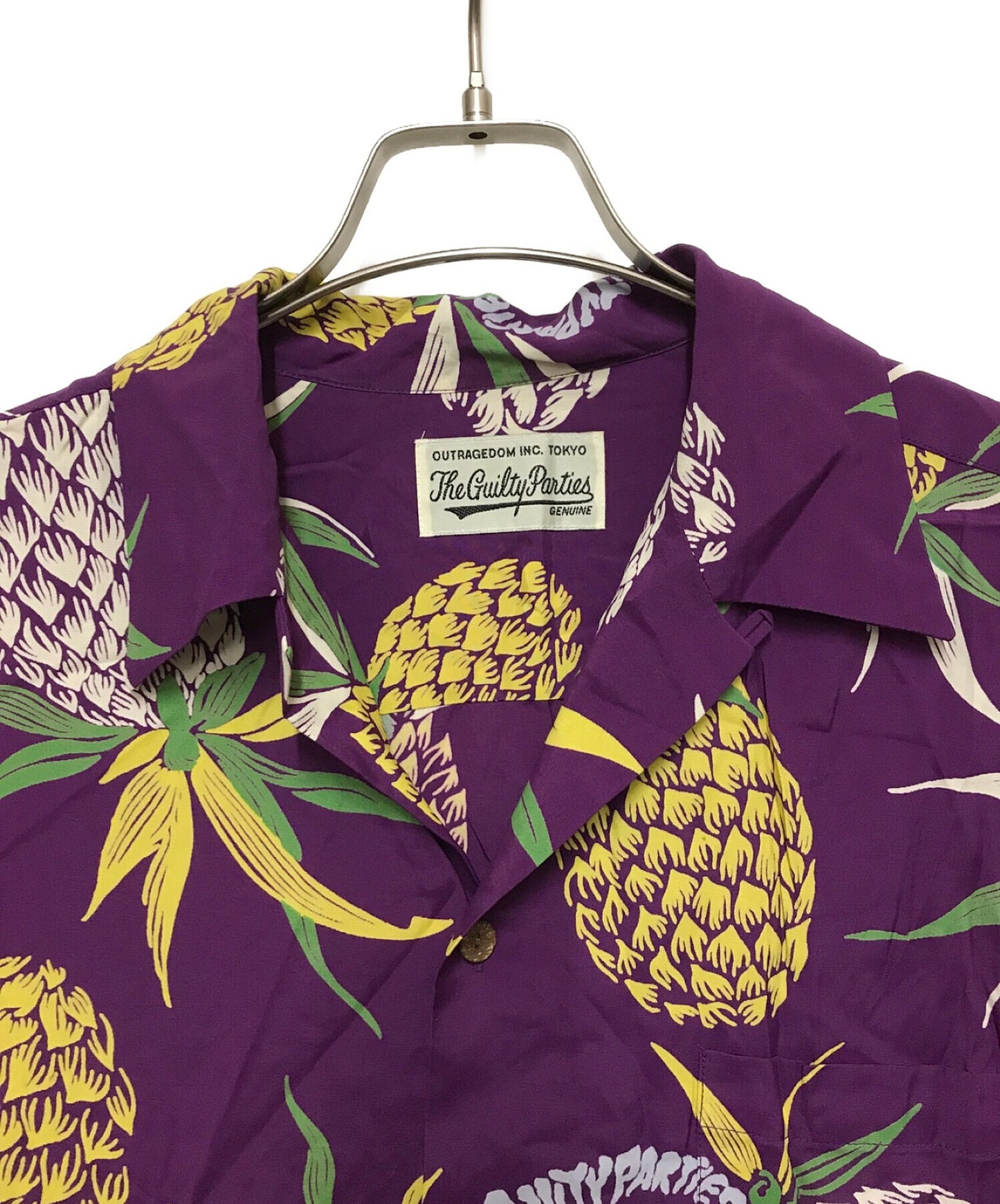 [Pre-owned] WACKO MARIA PINEAPPLE S/S HAWAIIAN SHIRT Open collar shirt