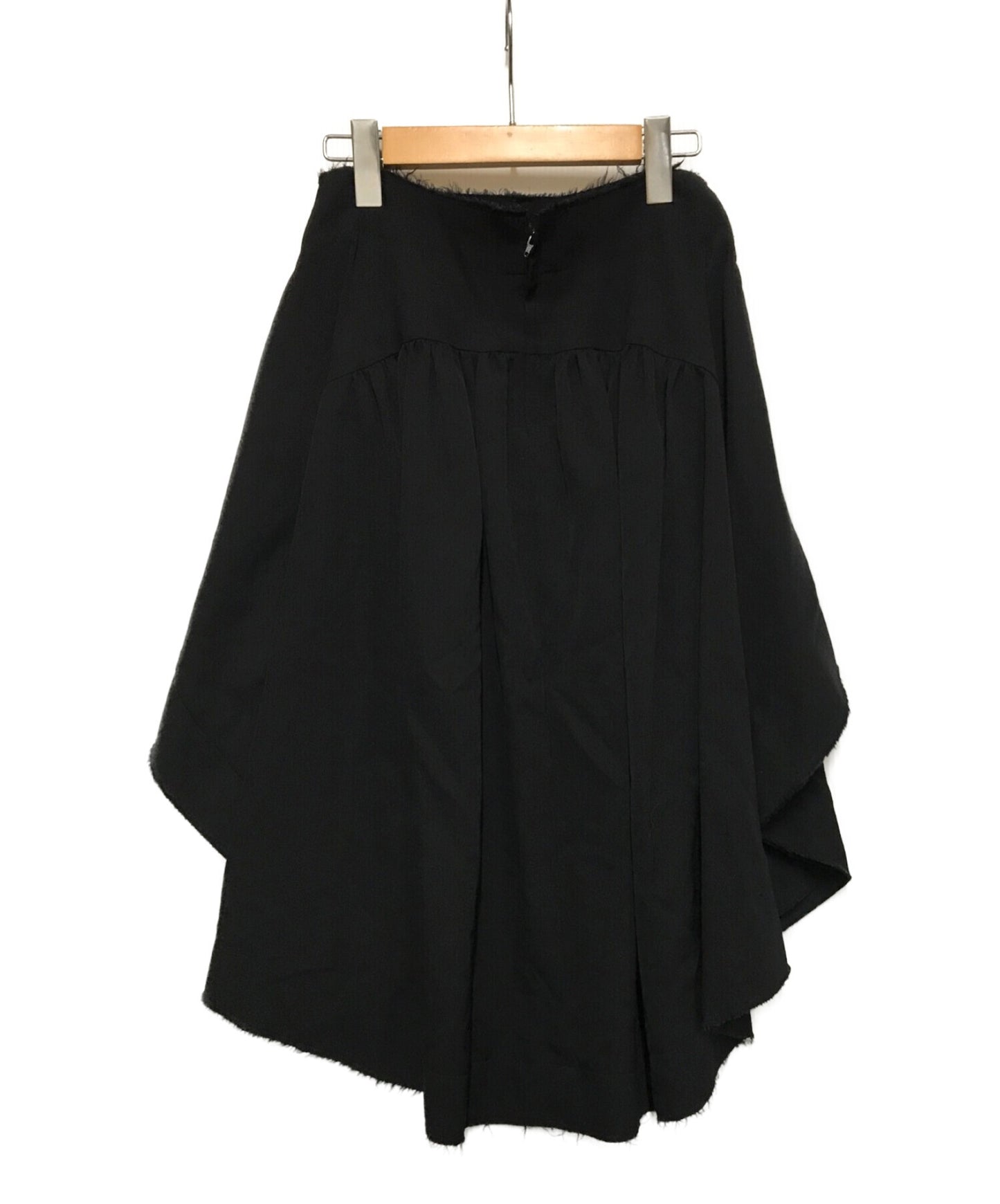 Comme des Garcons Circle Design Cut-Off Wool Gabardine Skirt GQ-S031 AD2015
