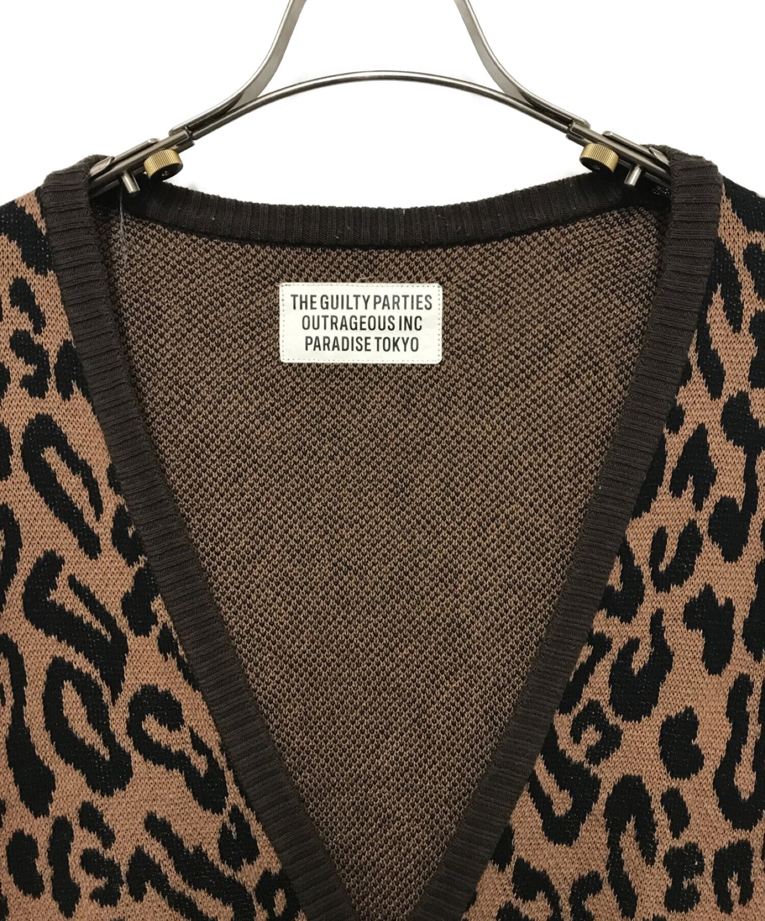 [Pre-owned] WACKO MARIA LEOPARD JACQUARD CARDIGAN