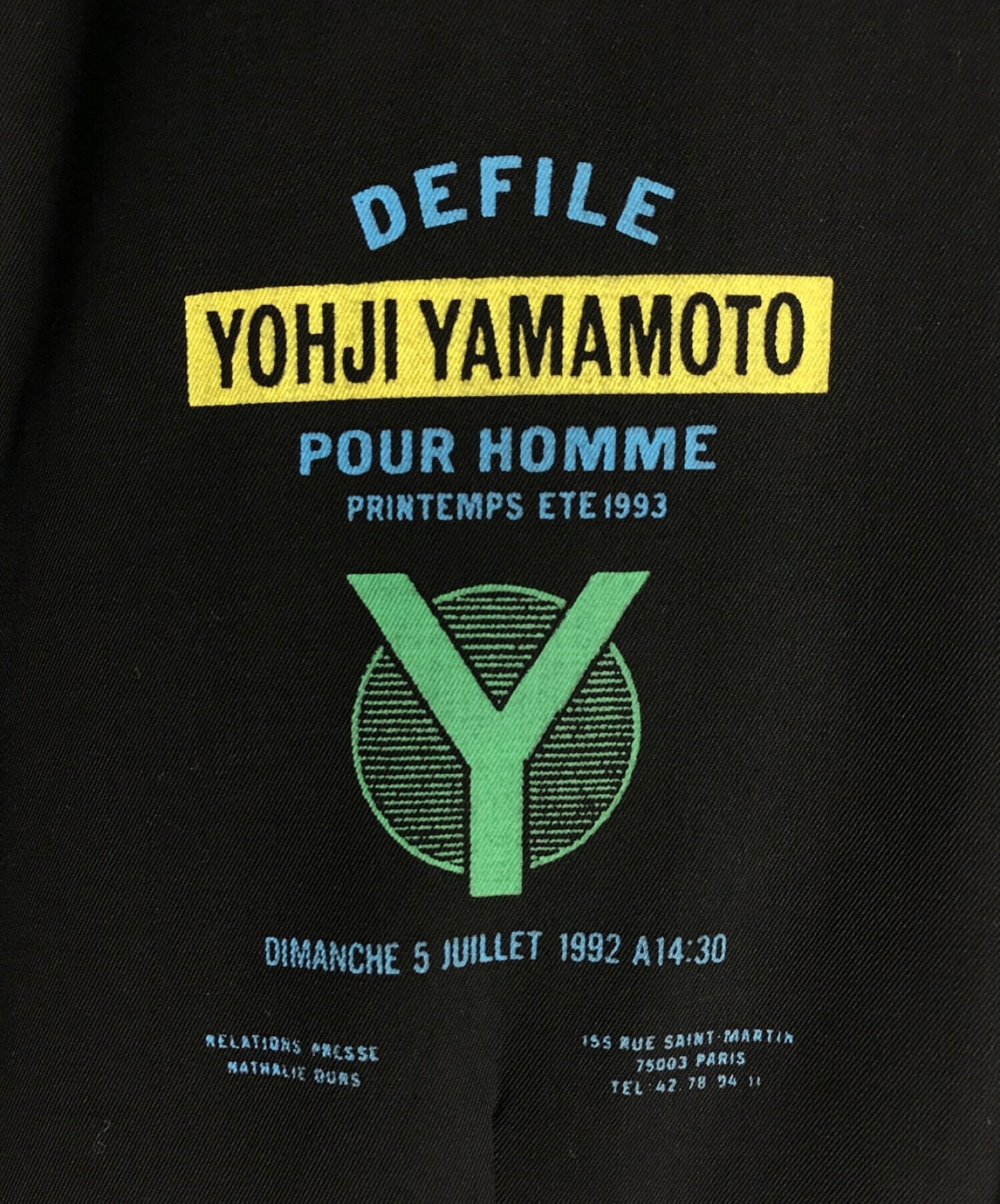 [Pre-owned] Yohji Yamamoto pour homme 93ss delivery printed jacket HO-J41-100
