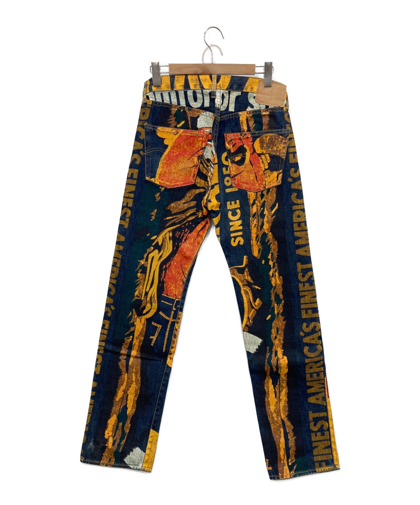 [Pre-owned] LEVI'S 501XX reissue banner print denim pants 55501-00