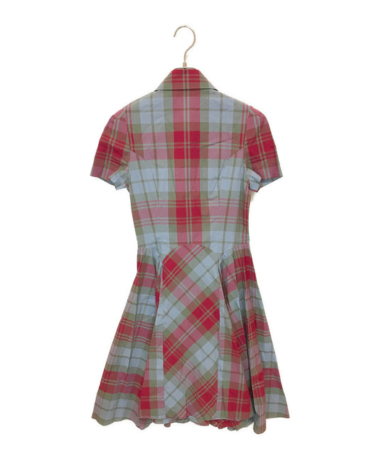 Vivienne Westwood Red标签检查连衣裙16-01-581021