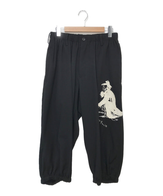 [Pre-owned] Yohji Yamamoto POUR HOMME Ink Painting Embroidery Pants HN-P91-102