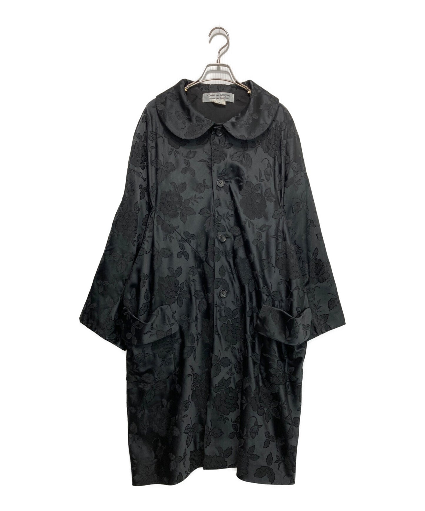 [Pre-owned] COMME des GARCONS COMME des GARCONS Round collar coat with rose embroidery RE-C002