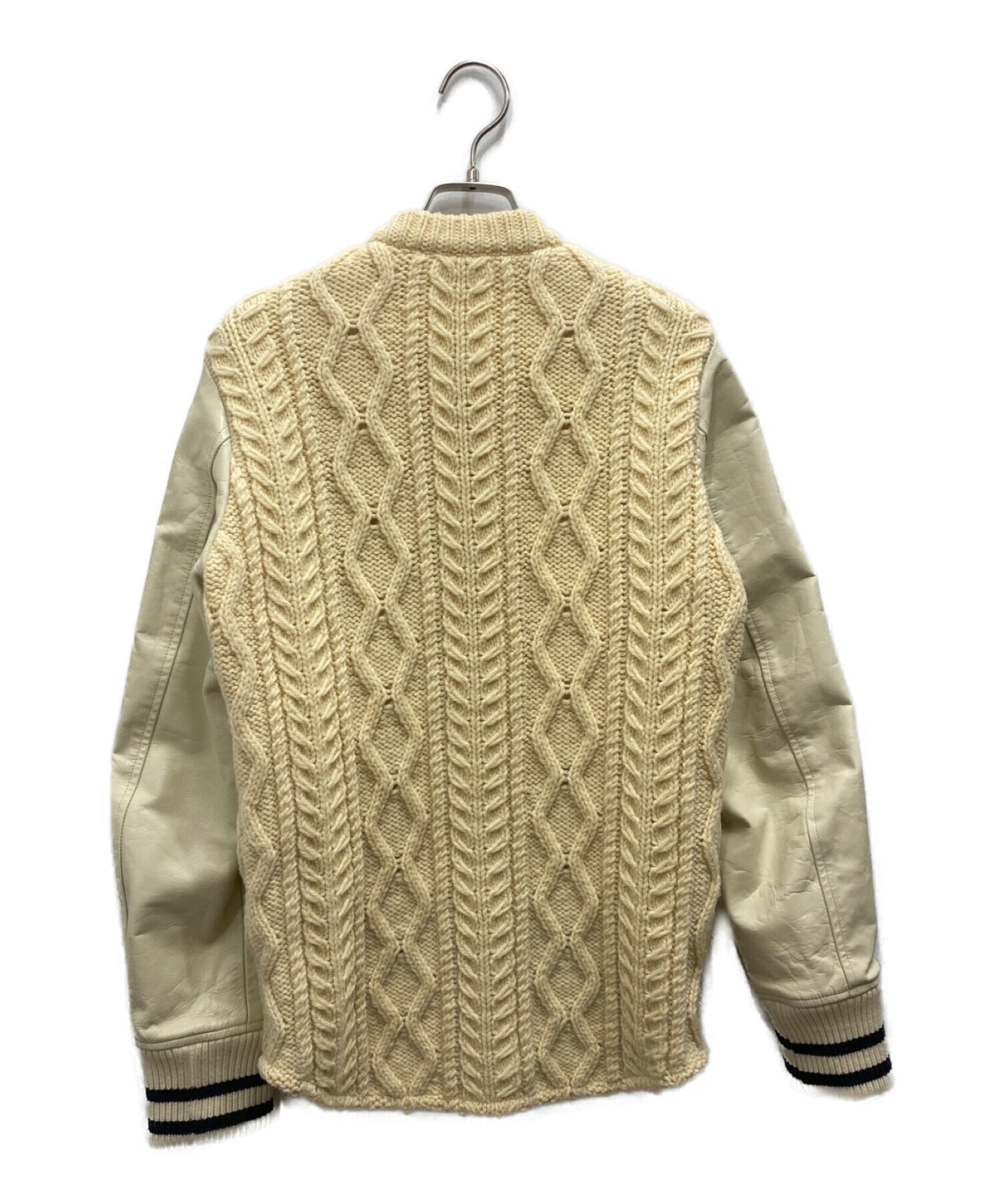 [Pre-owned] eYe COMME des GARCONS JUNYAWATANABE MAN Cable Knit Docking Varsity Jacket WP-N902