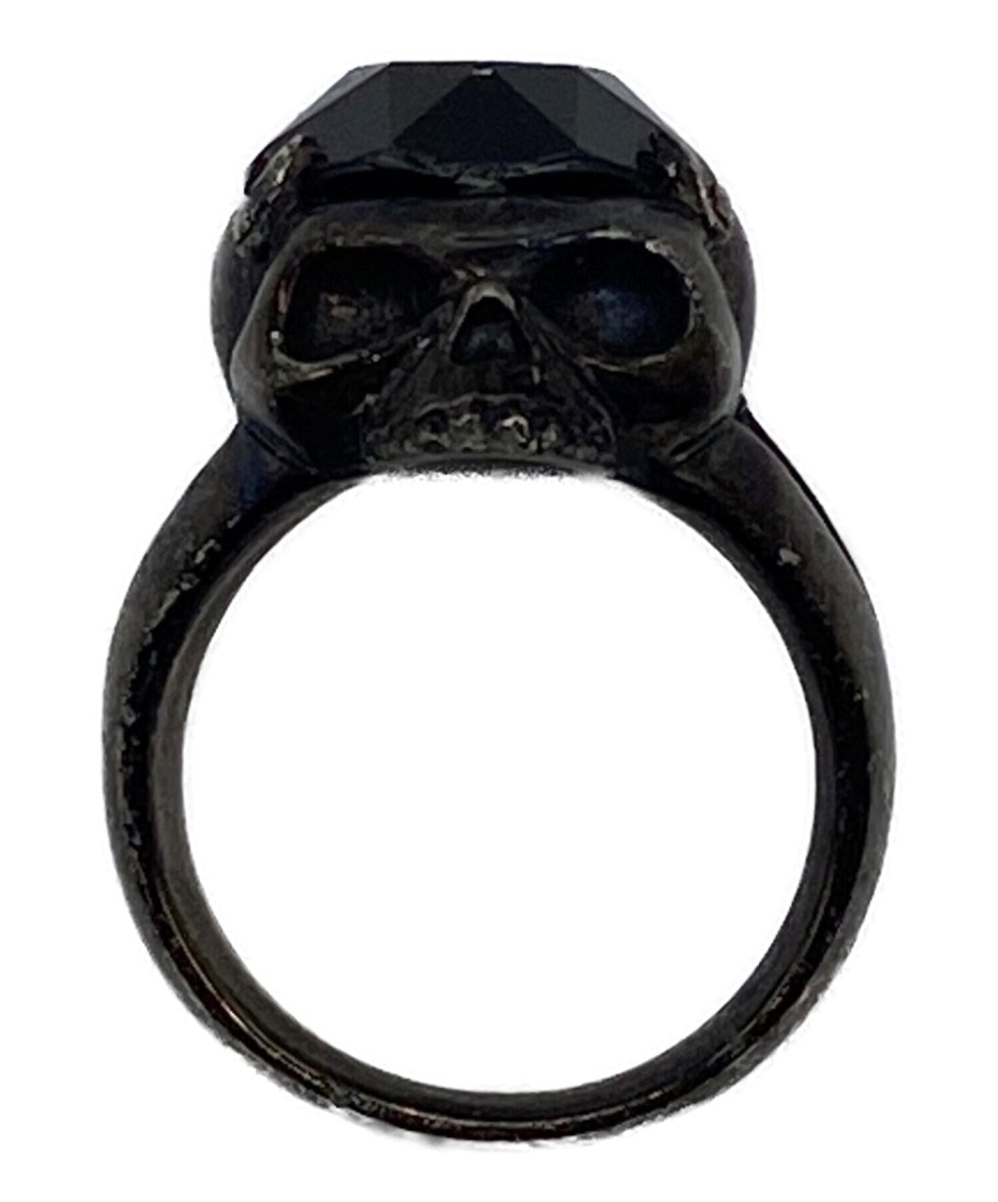 [Pre-owned] NUMBER (N)INE Black coated skull ring S06-NA003