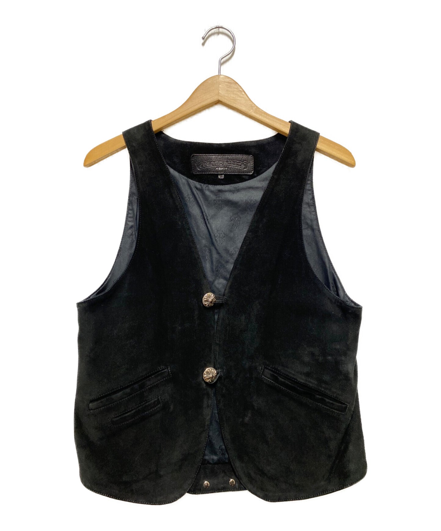 Chrome Hearts Cross-Ball Suede Suede Vest 2216-304-2001