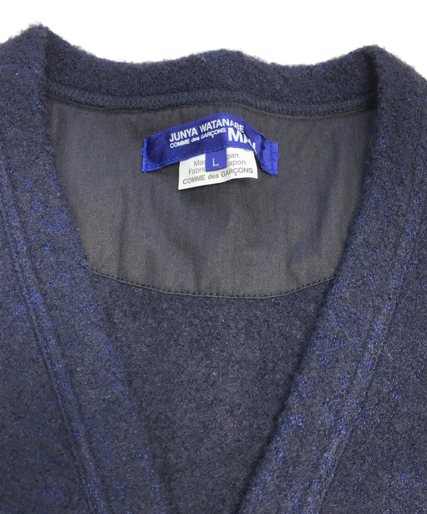 [Pre-owned] COMME des GARCONS JUNYA WATANABE MAN Elbow Patch Compressed Wool Cardigan WP-T016