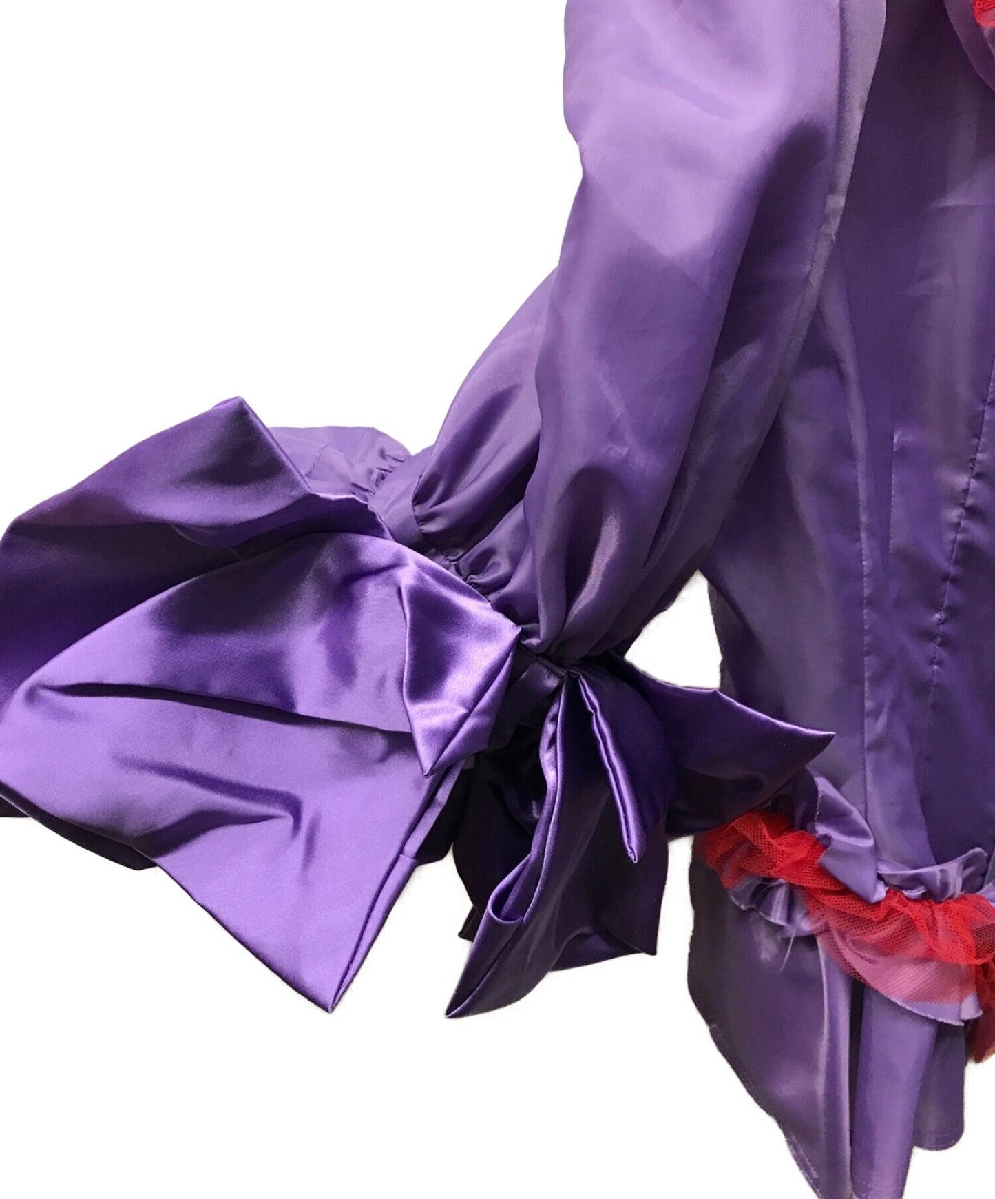 [Pre-owned] COMME des GARCONS Sleeve Ribbon Ruffle Tulle Switched Jacket GB-B016