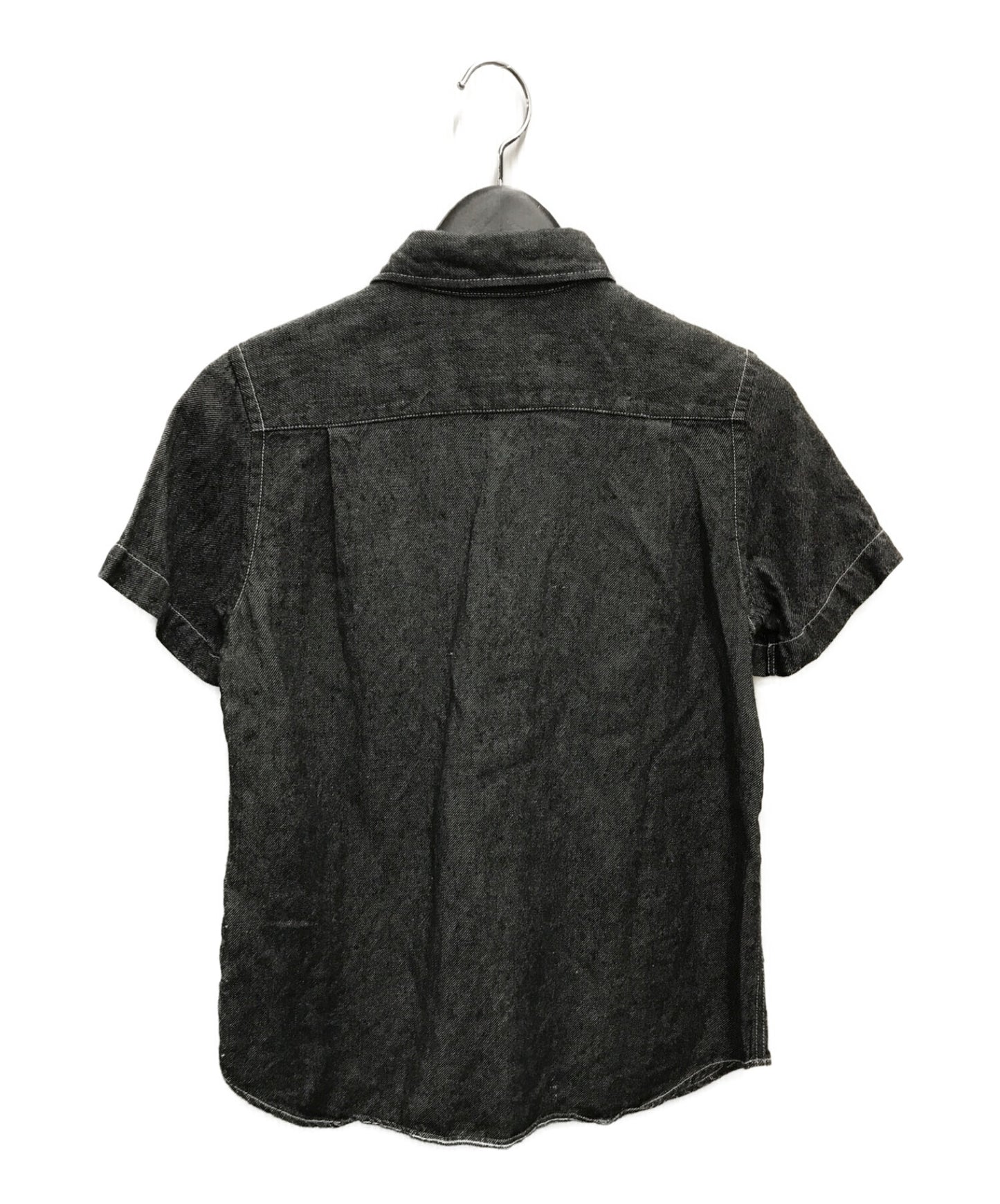 TRICOT Comme Des Garcons โลโก้ปักผ้าลินินสีดำผ้าเดนิมสีดำ TJ-B026