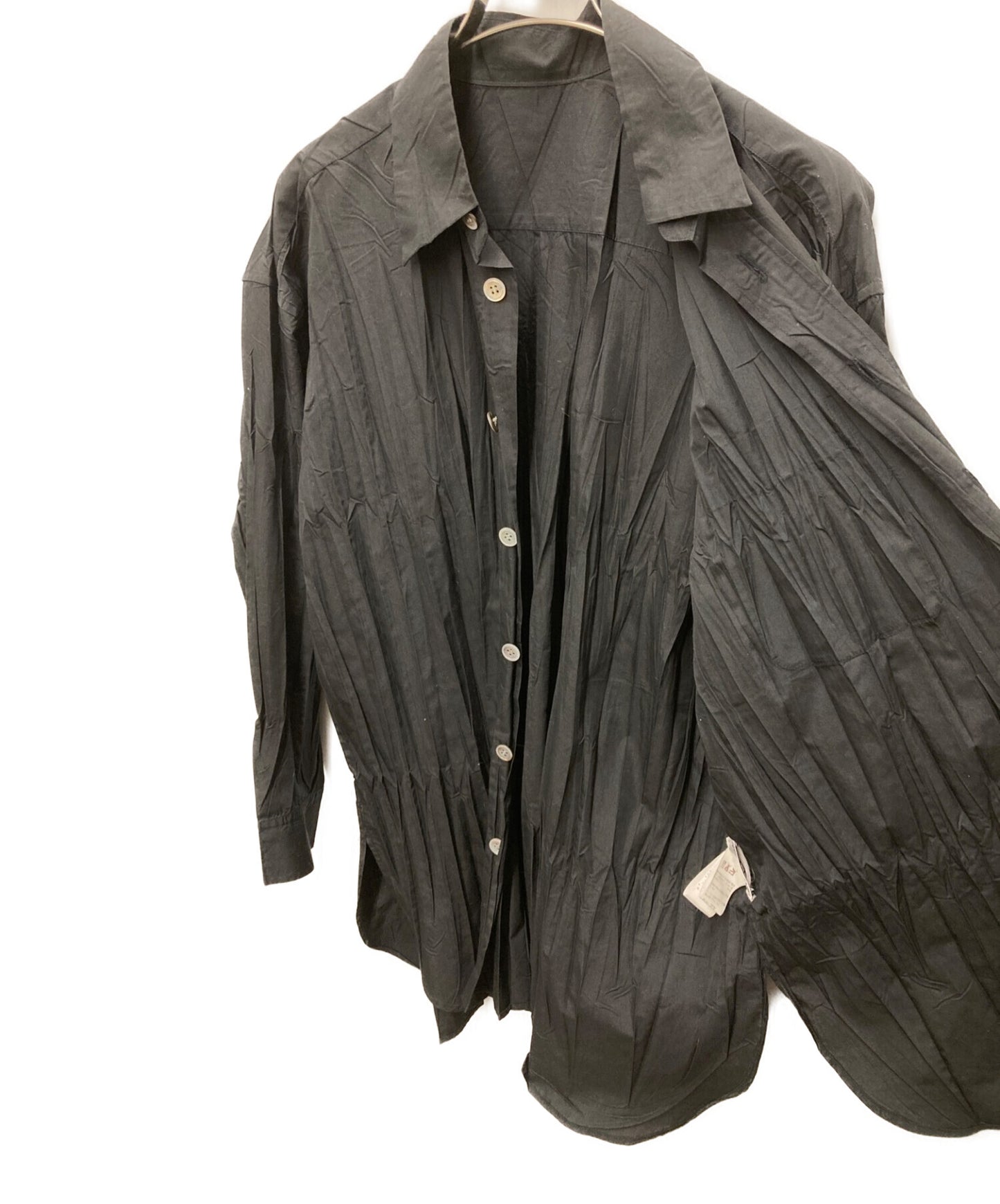 [Pre-owned] ISSEY MIYAKE Pleated shirt Regular collar shirt IM43-FJ907