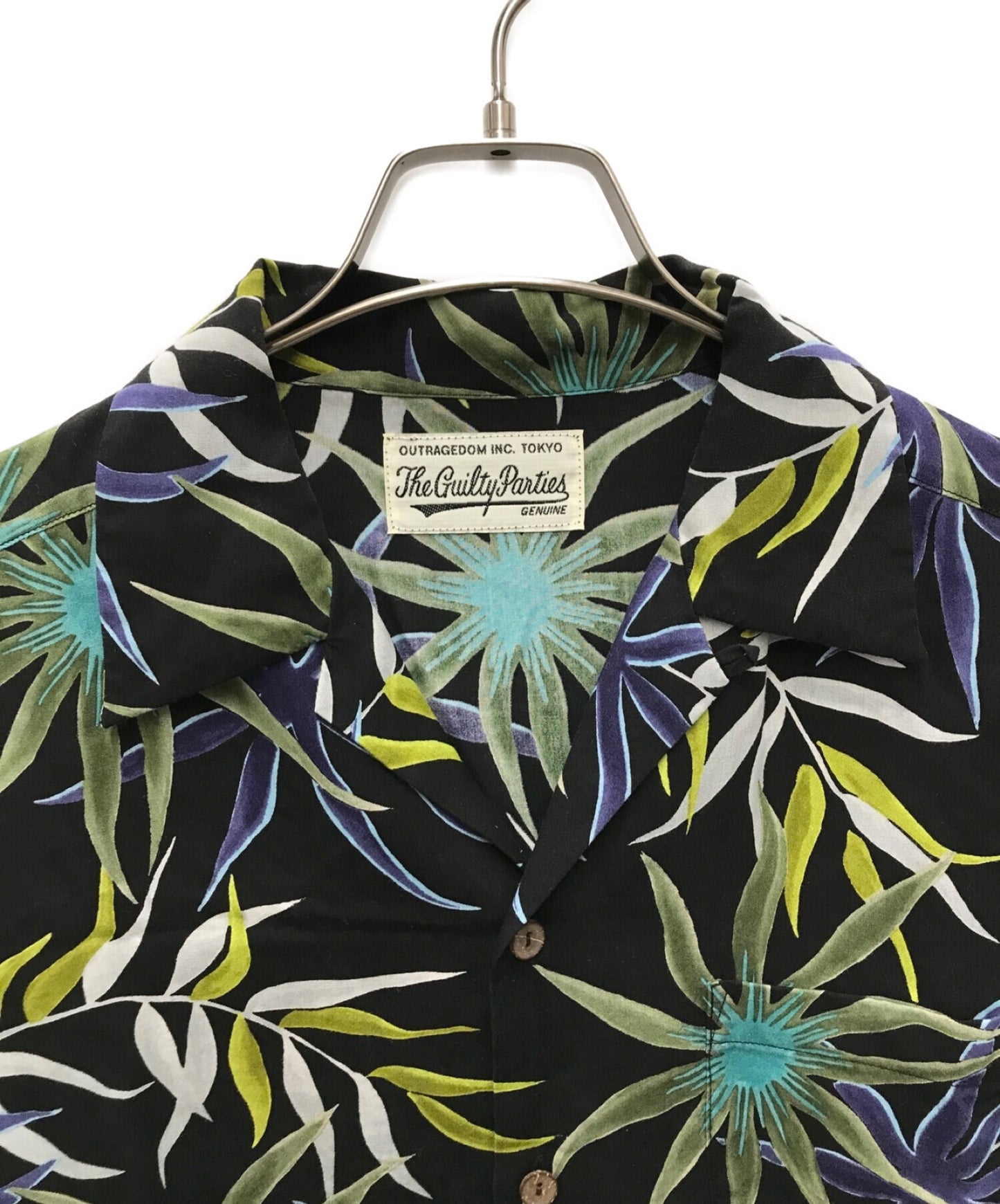 wacko瑪麗亞大麻圖案l/s aloha襯衫