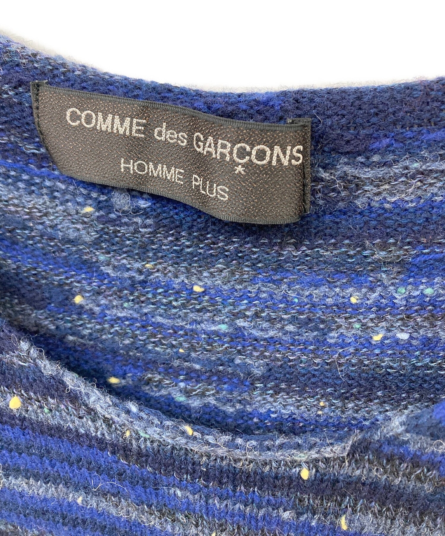 COMME des GARCONS HOMME PLUS 94AW Shrinkage period mixed color nep border  knit PN-040220