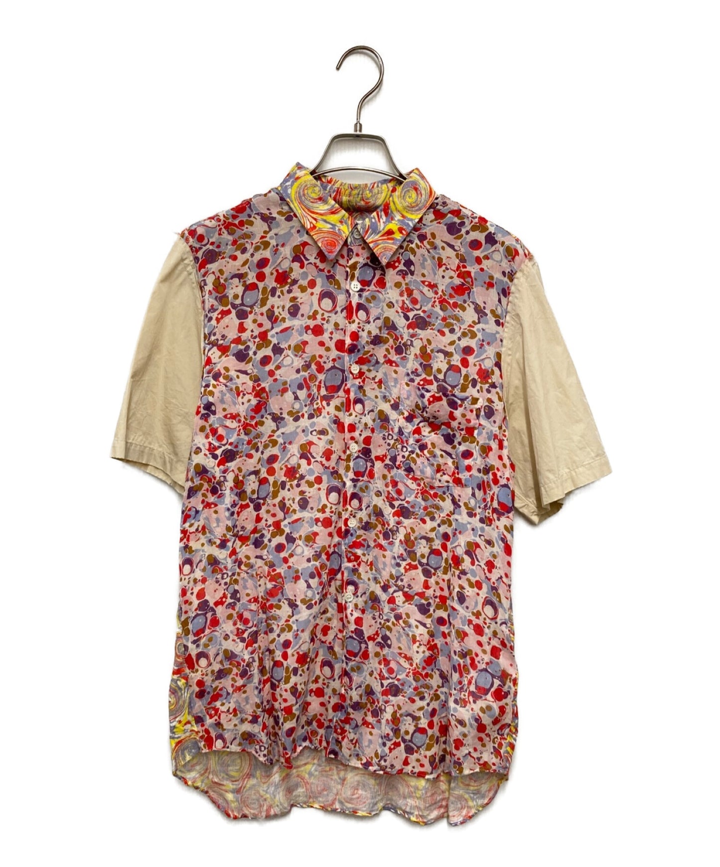 [Pre-owned] COMME des GARCONS SHIRT Docking process all-over pattern shirt short sleeve shirt pocket shirt S12131