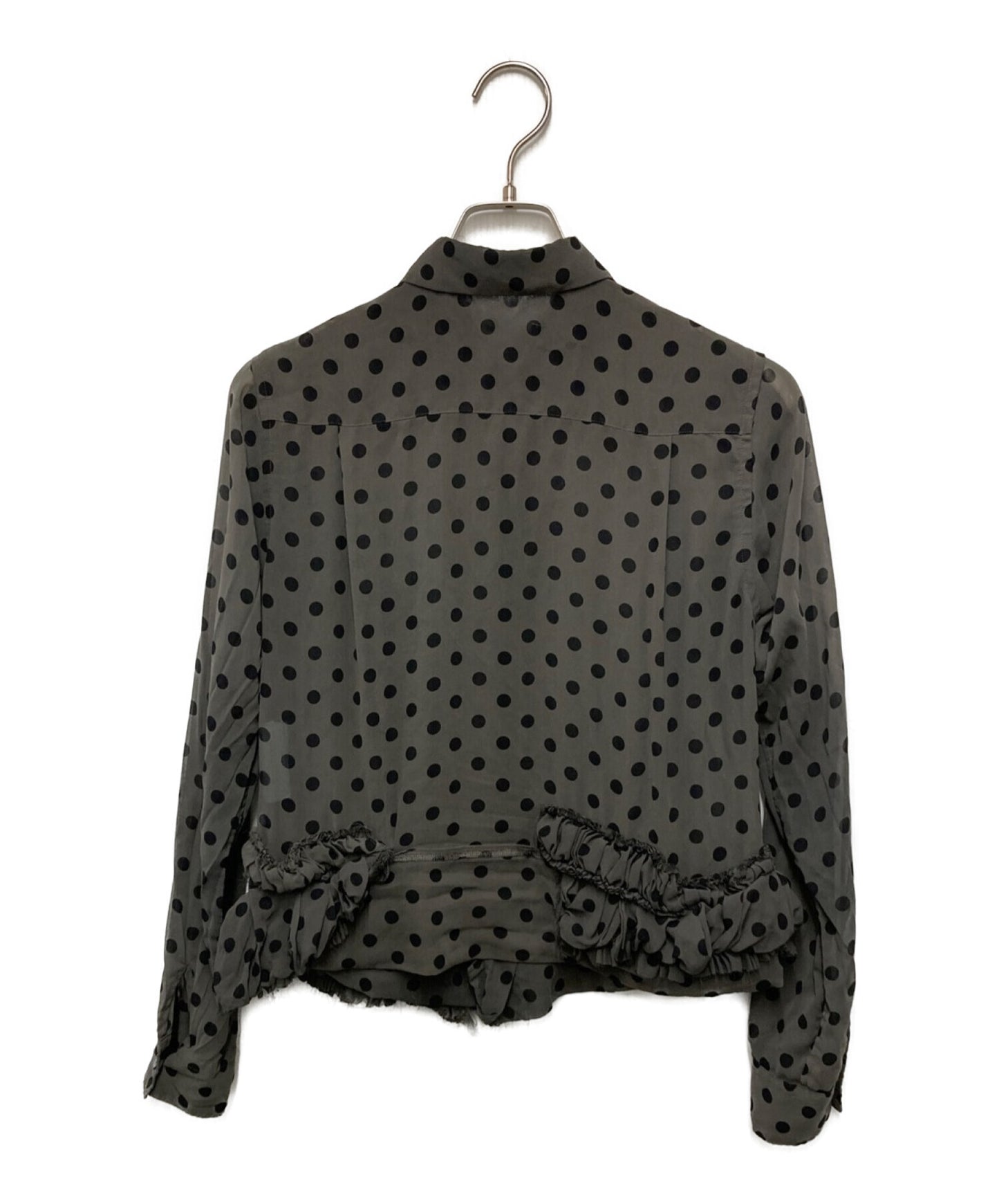 Comme des garcons dot pattern ruffle hem blouse ad2012 เก็บถาวร GK-B039
