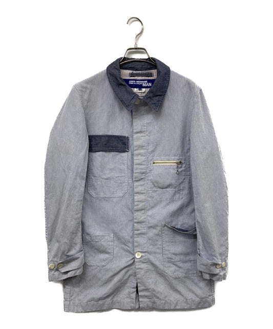 Junya Watanabe Man AD2012 Hervier Productions Hickory条纹肋骨肋骨Coverall WK-C405