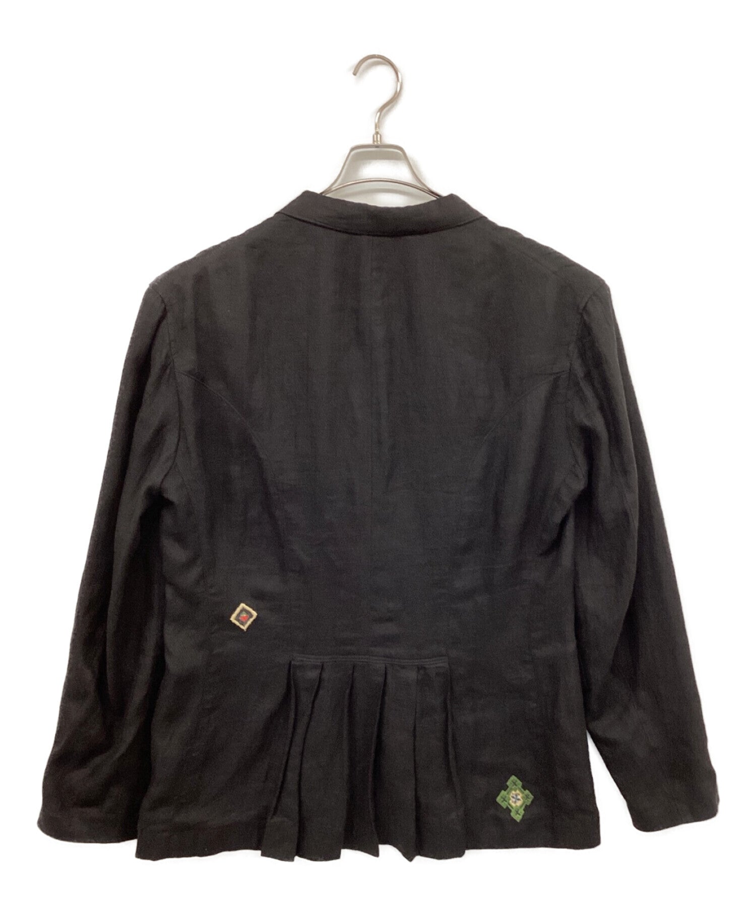 Yohji Yamamoto pour homme 11SS Linen Cotton Embroidered 2B Jacket Tailored  Jacket HO-J54-309