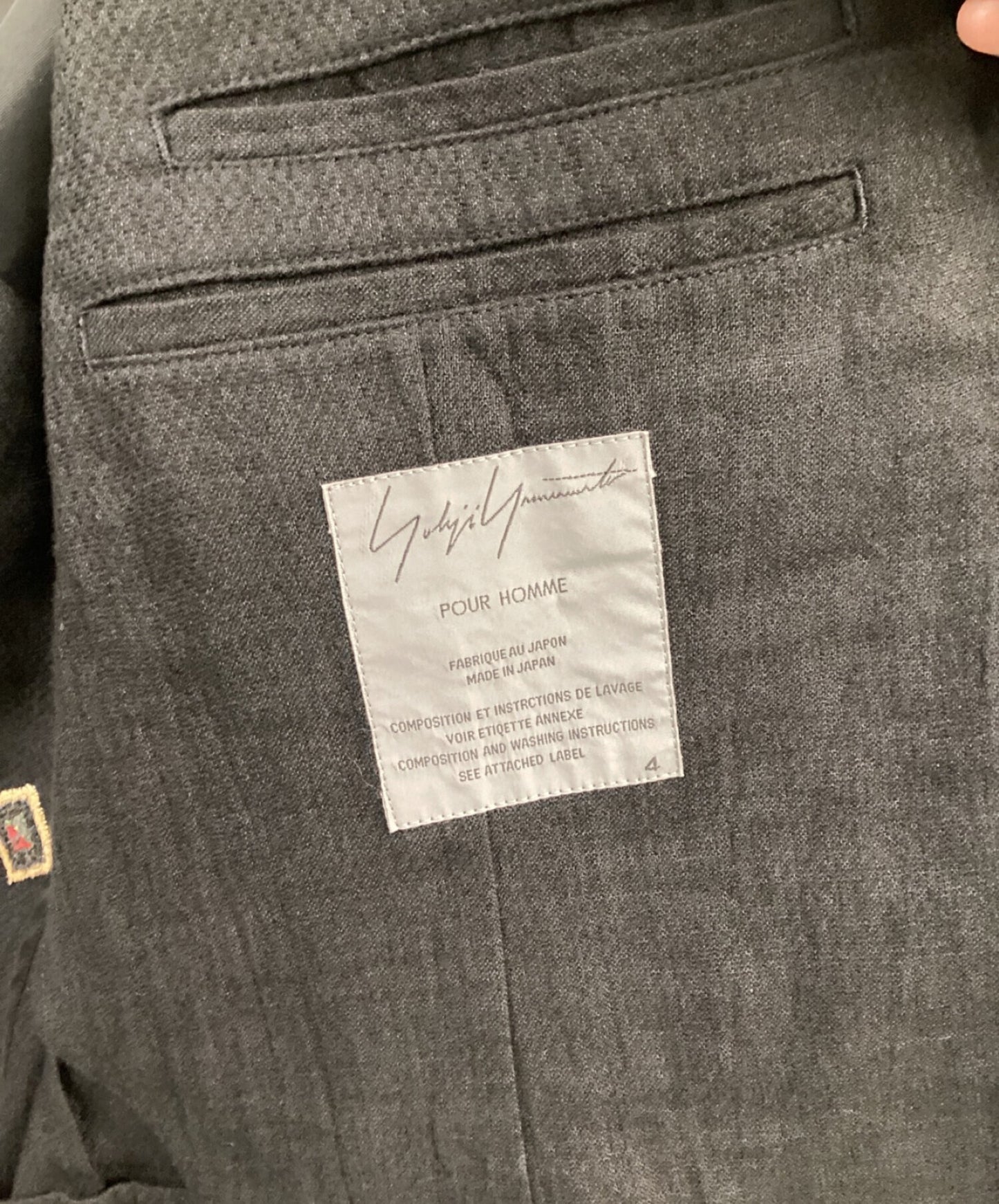 Yohji Yamamoto Pour Homme 11SS亚麻棉2B夹克量身定制的外套HO-J54-309