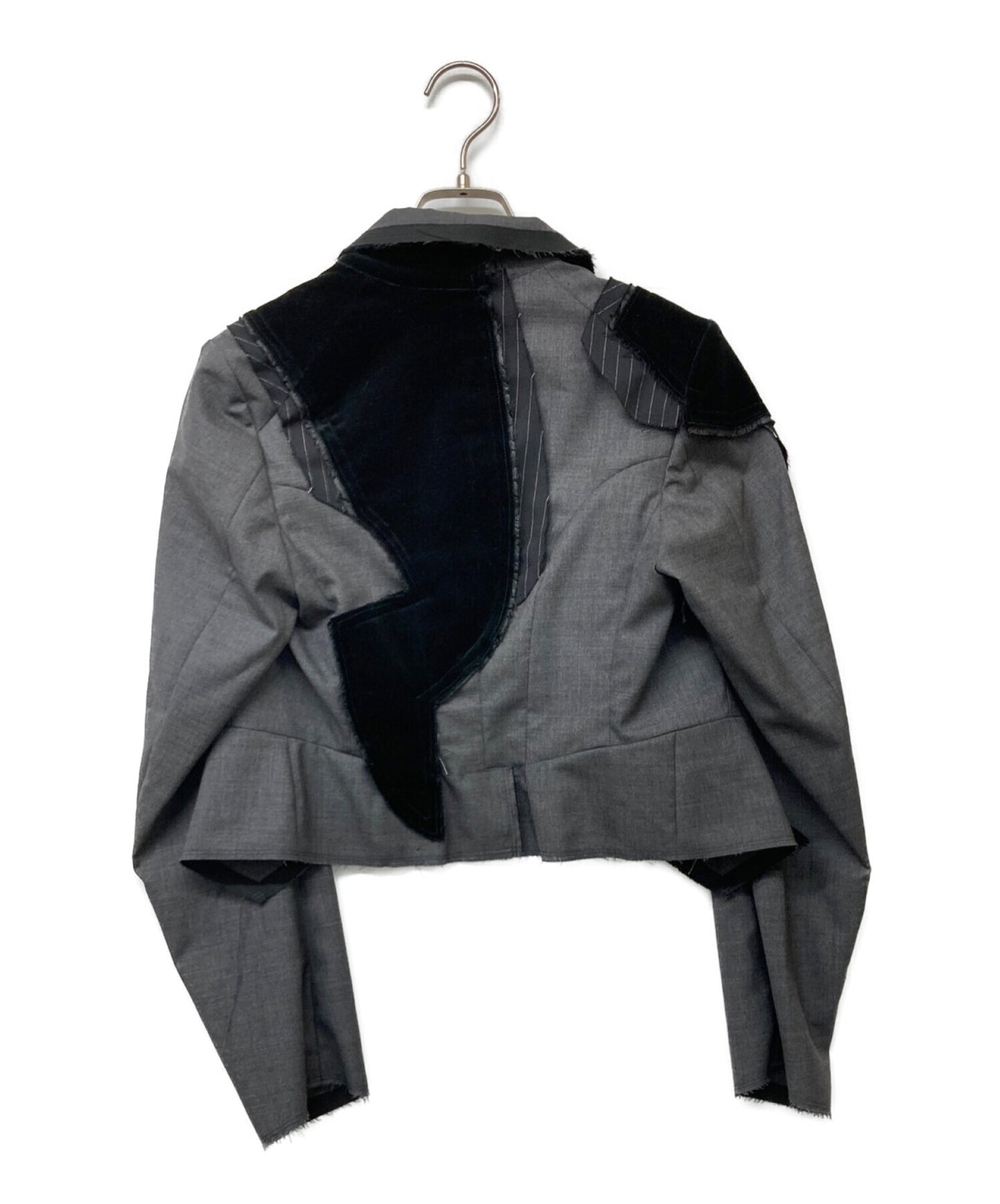 Comme des Garcons AD2009用不同的材料開關 /設計夾克 /拼布短夾克 /。 GE-J038