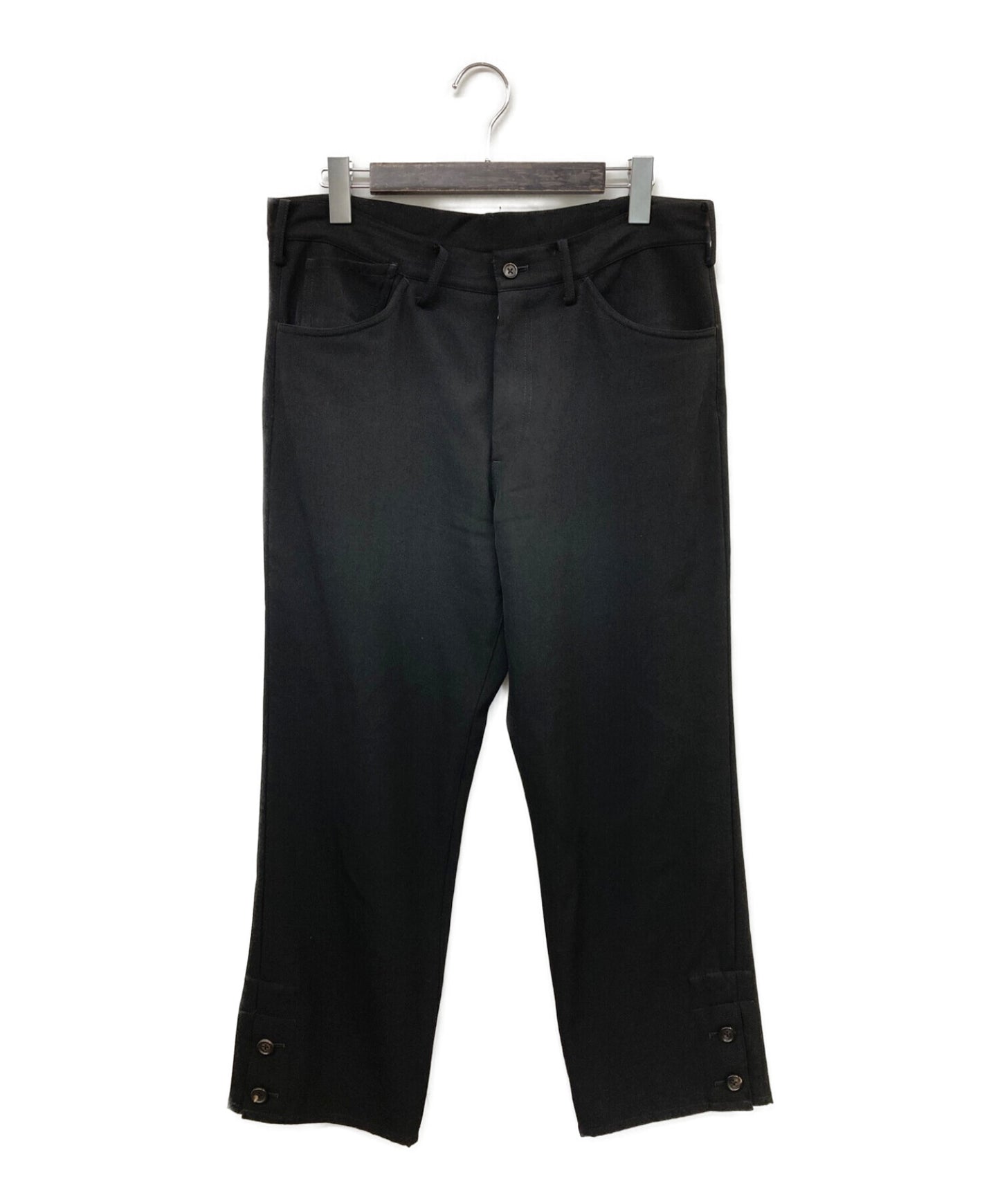 Yohji Yamamoto Pour Homme Wool Gaber Side Design Pants HX-P28-101