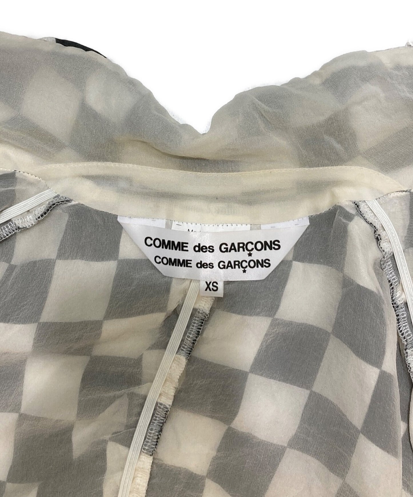 COMME des GARCONS COMME des GARCONS AD2009 Check layered design shirt/silk  shirt RE-J032