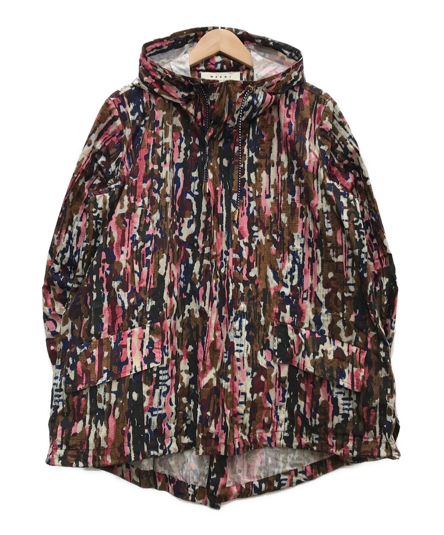 [Pre-owned] MARNI Hooded jacket with all-over pattern JKMAV15A01TCU91