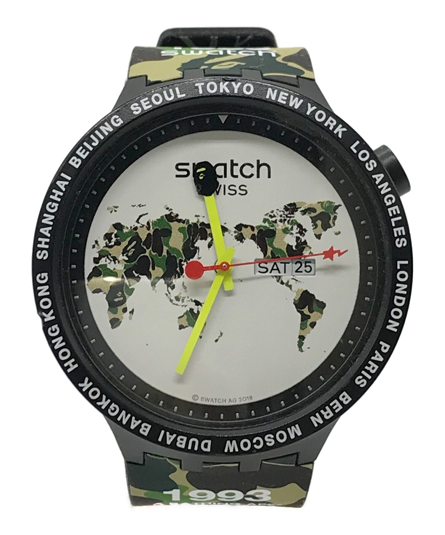 swatch × a bater big bold bape โลก so27z700