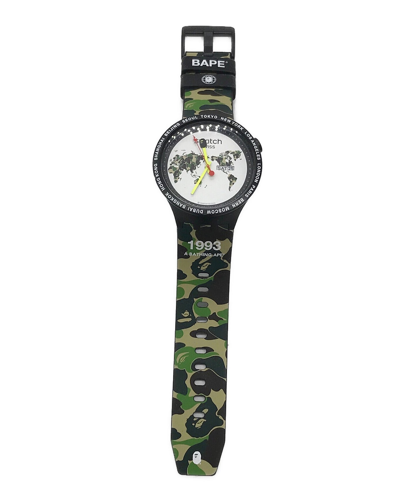 swatch × a bater big bold bape โลก so27z700