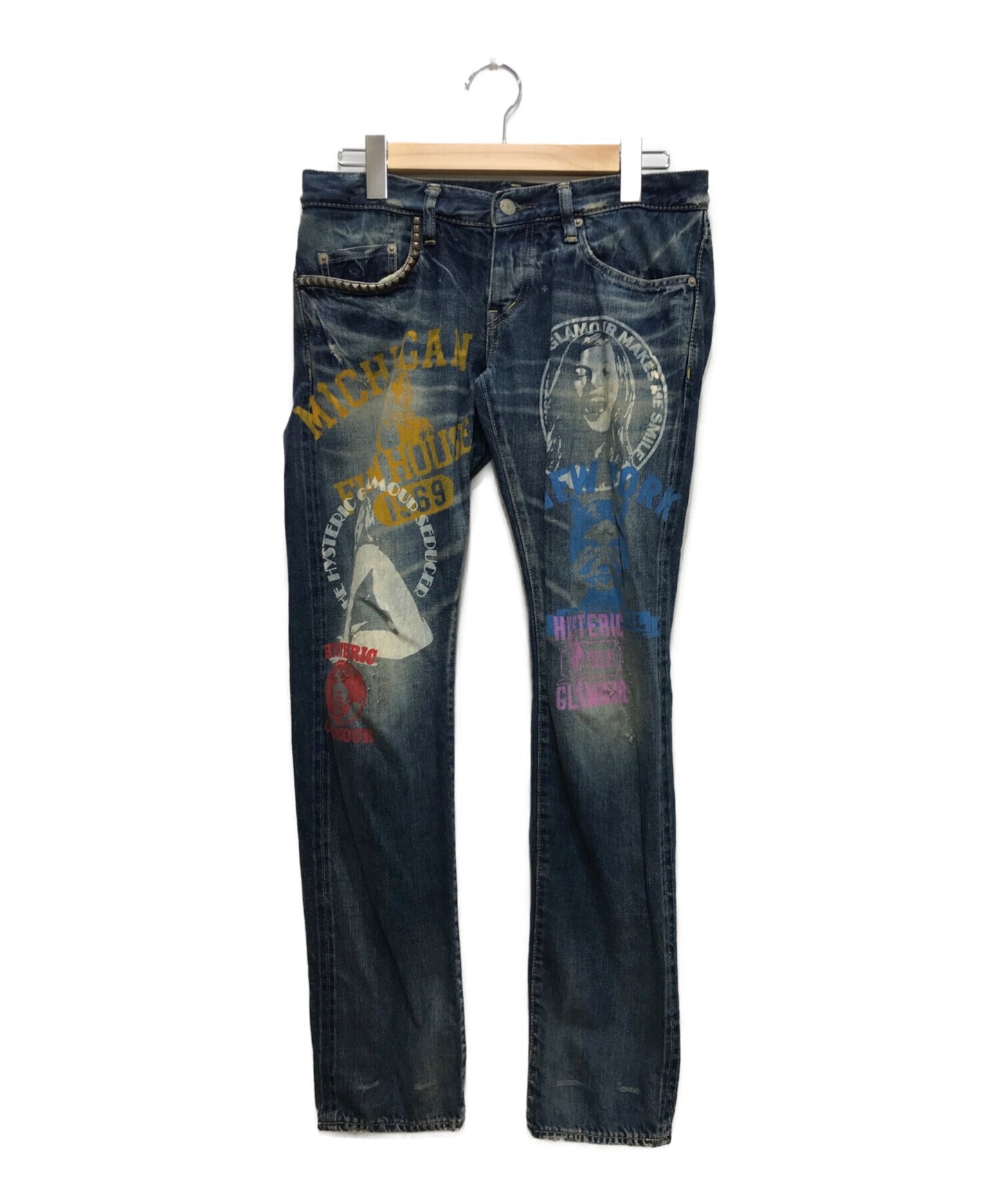 [Pre-owned] Hysteric Glamour SP Processing COLLAGE DENIM PANT 0111AP10