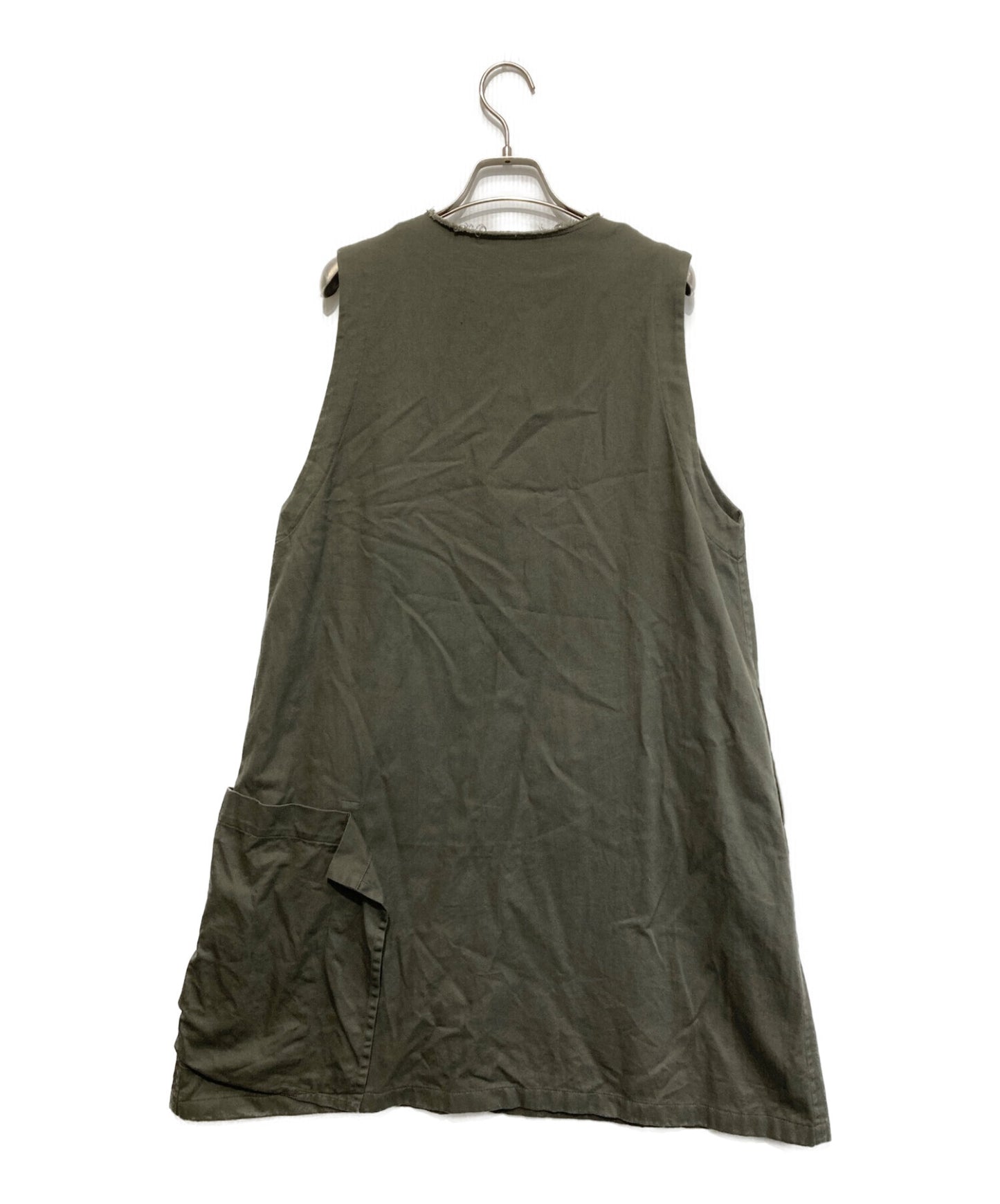 [Pre-owned] Y's COTTON TWILL LONG POCKET ONE-PIECE/Sleeveless dress/shirt/blouse YN-D82-002