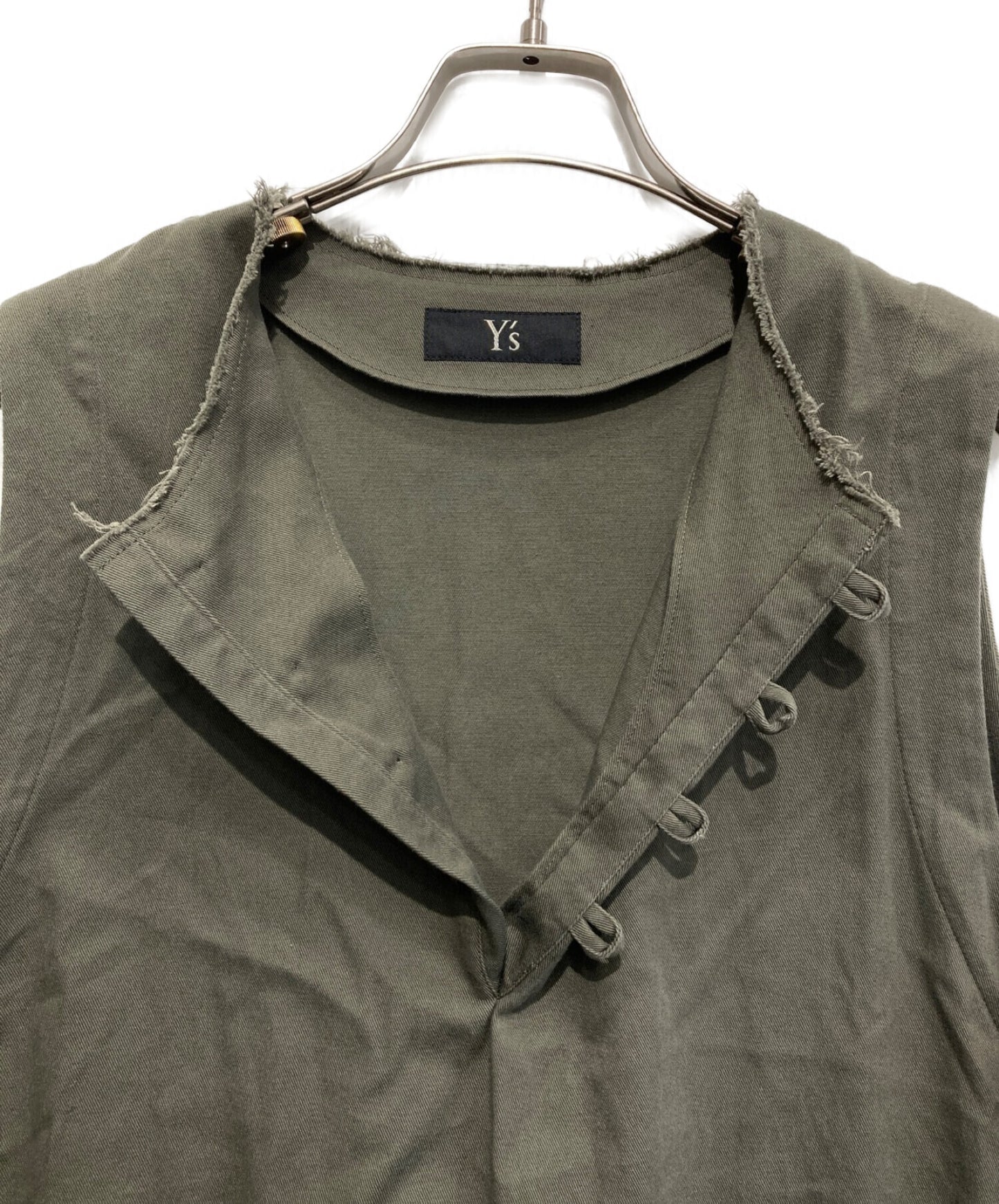 Y's Cotton Twill Twill Long Pocket One-Piece Dress/แขนเสื้อ/เสื้อ/เสื้อ YN-D82-002