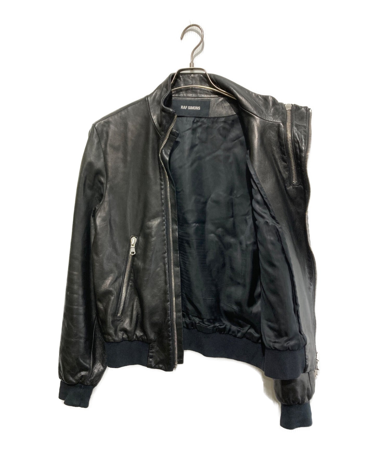 Pre-owned] RAF SIMONS Double Zip Leather Jacket | Archive Factory