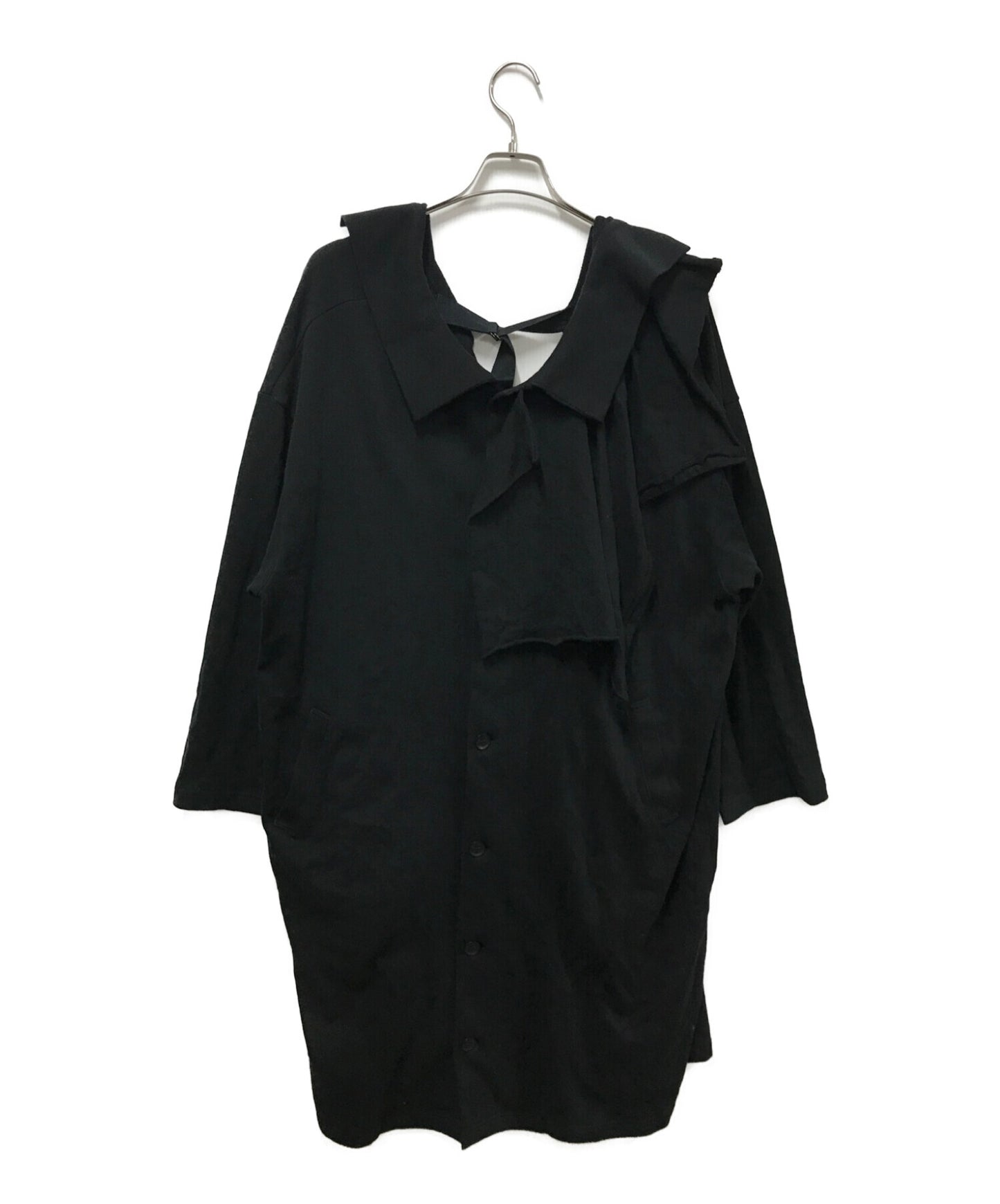 [Pre-owned] YOHJI YAMAMOTO COTTON GAUZE TERRYCLOTH LAYERED DRAPED CARDIGAN FJ-T24-072